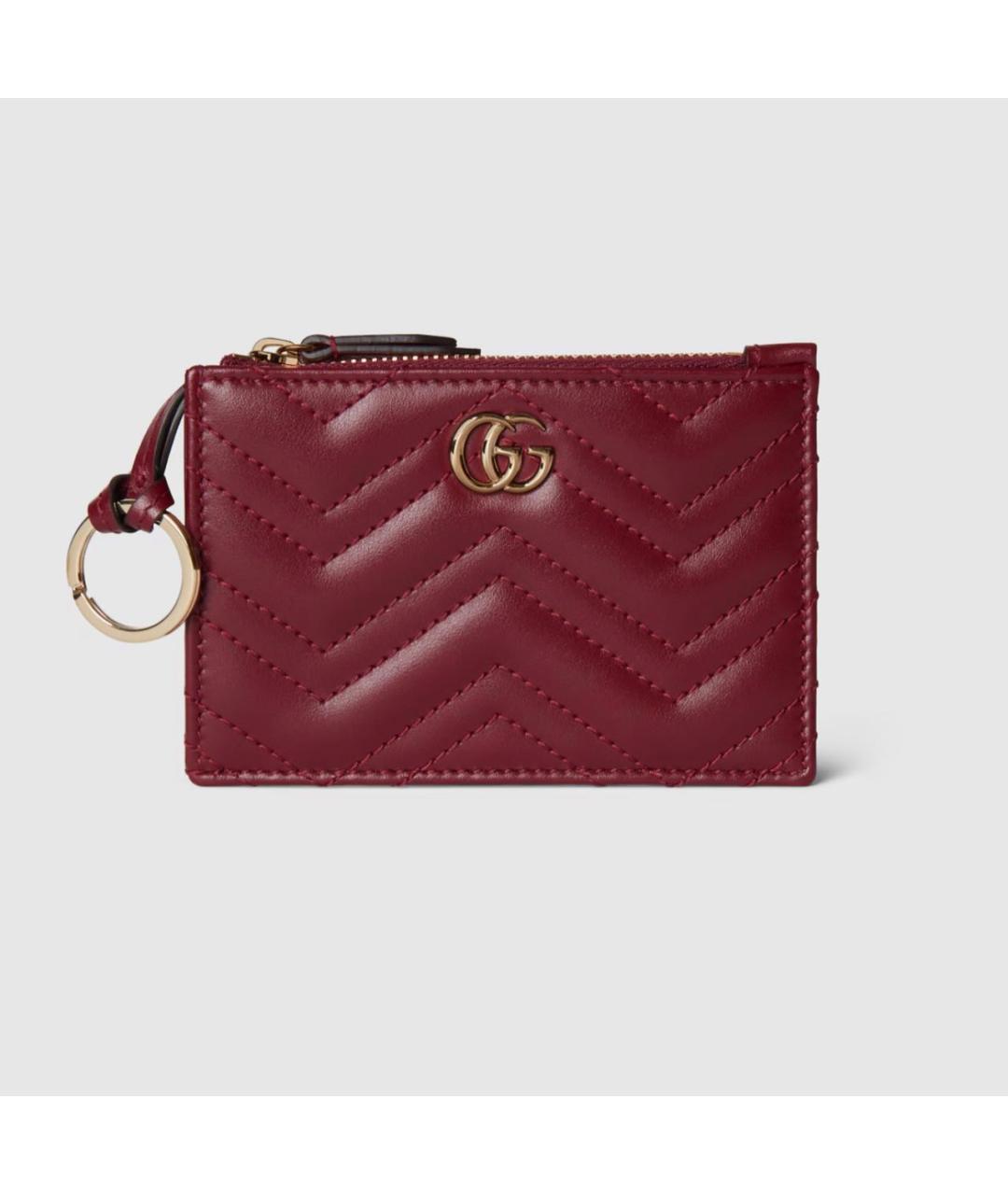 GUCCI Бордовая ключница, фото 6