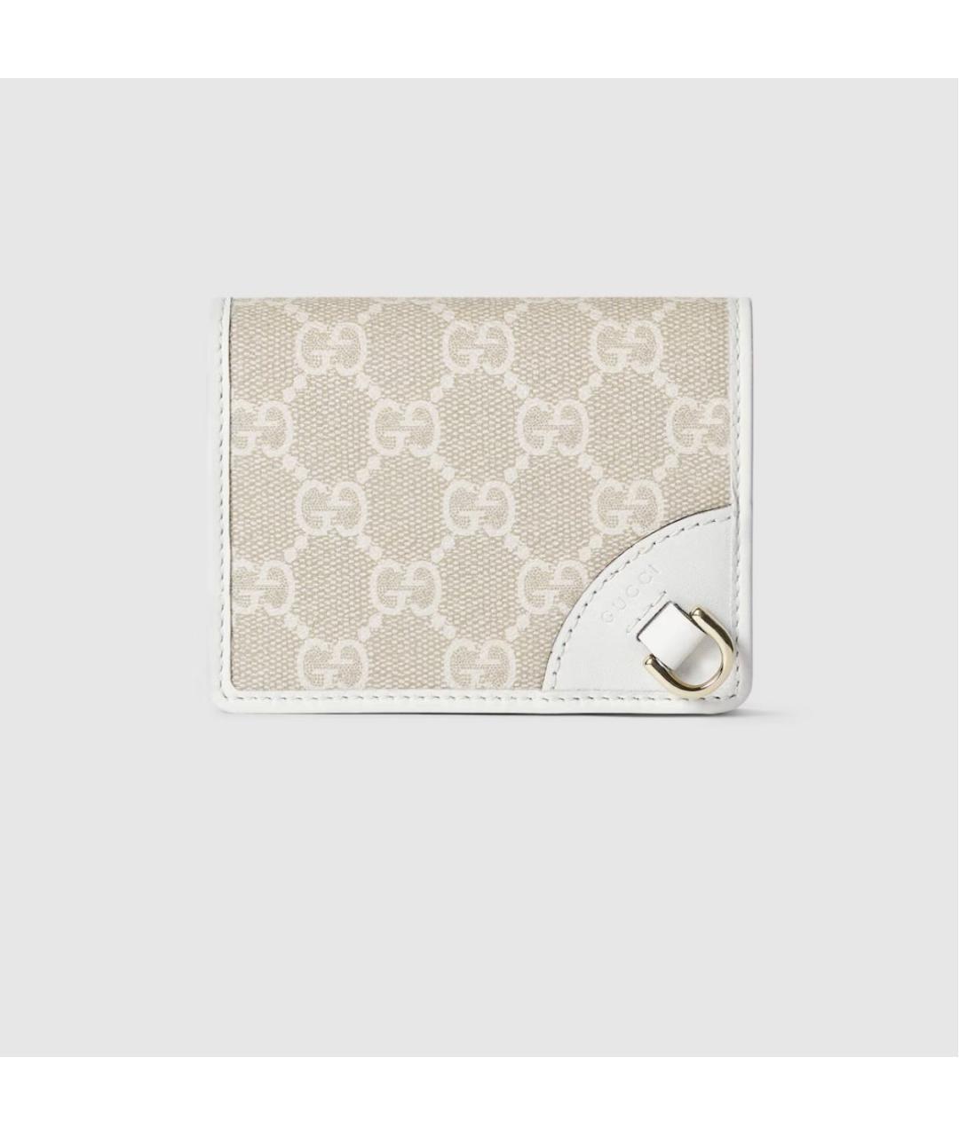 GUCCI Бежевый кожаный кошелек, фото 7