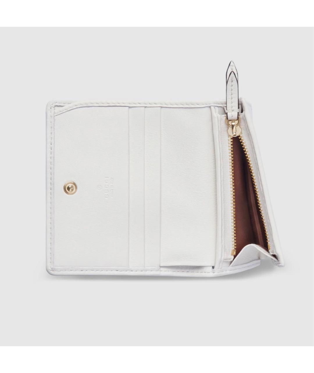 GUCCI Бежевый кожаный кошелек, фото 6