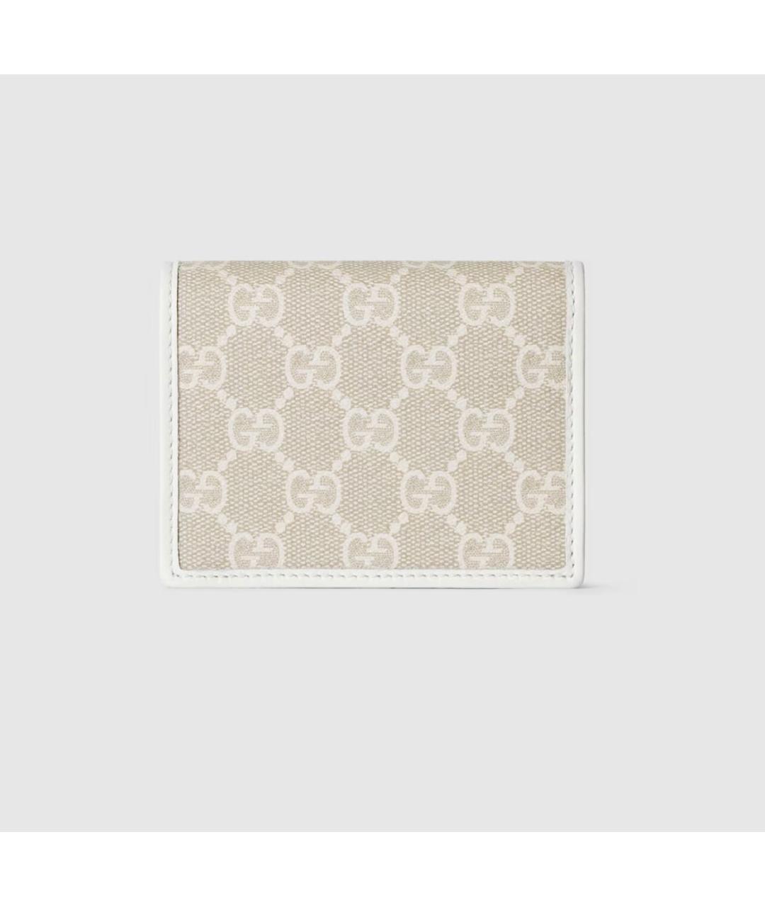 GUCCI Бежевый кожаный кошелек, фото 5