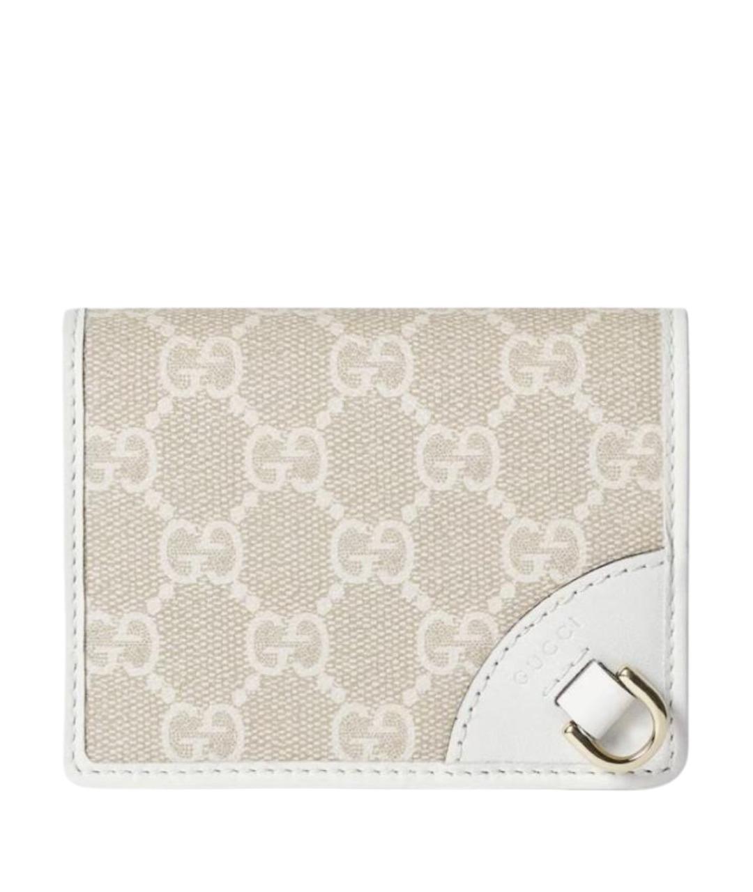 GUCCI Бежевый кожаный кошелек, фото 1