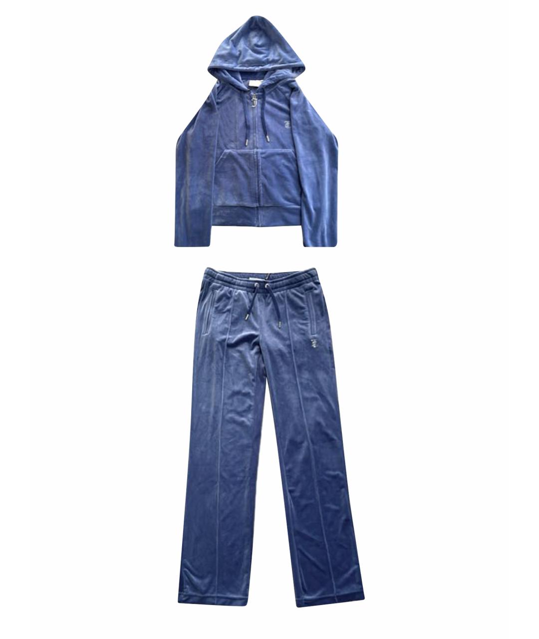JUICY COUTURE Синий велюровый спортивные костюмы, фото 1