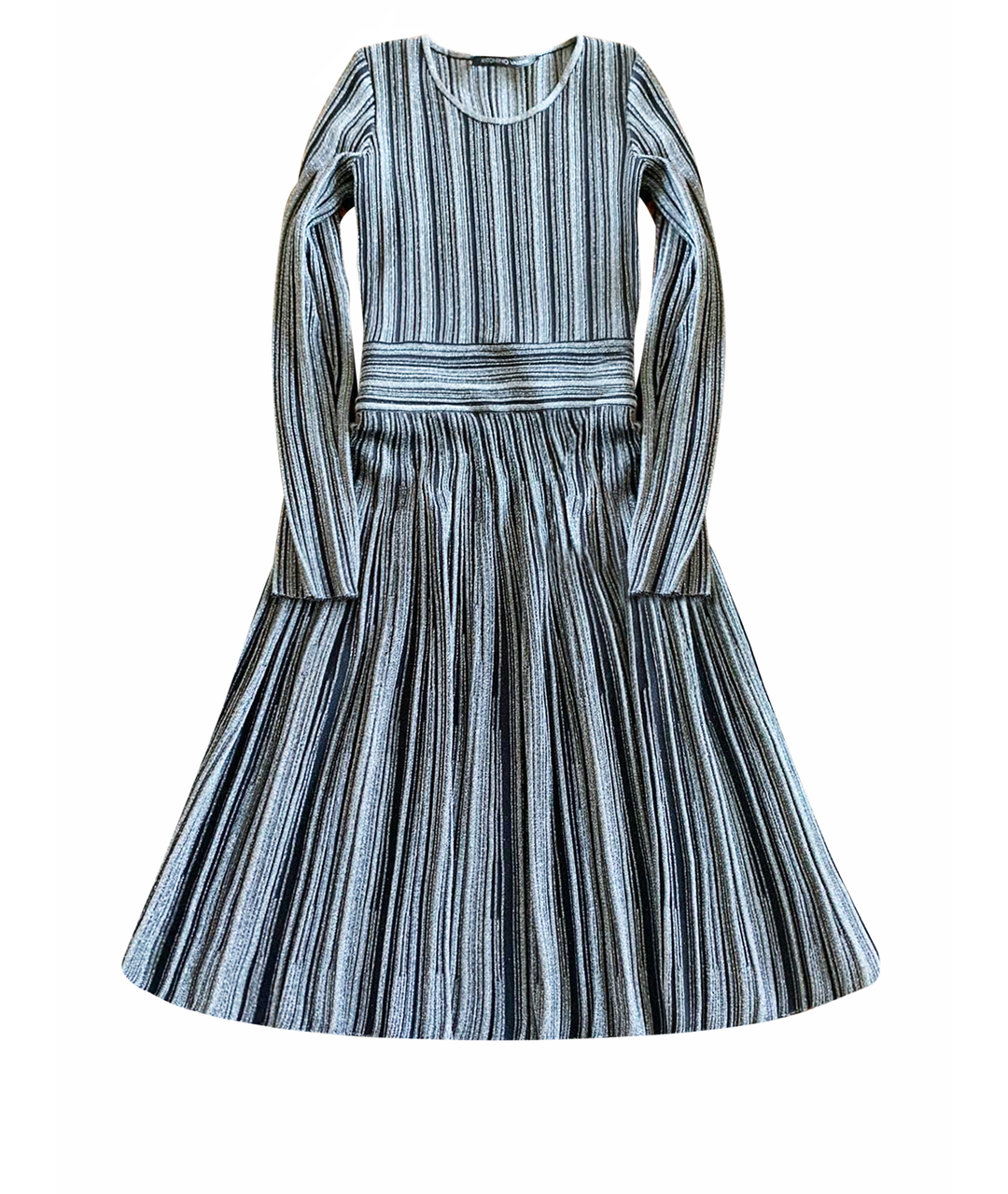 ANTONINO VALENTI Серебряное вискозное коктейльное платье, фото 1