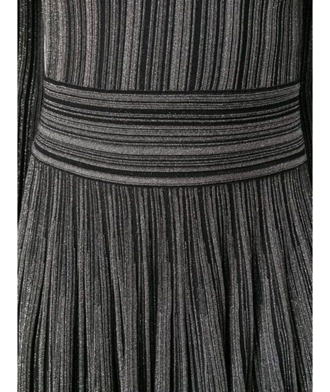 ANTONINO VALENTI Серебряное вискозное коктейльное платье, фото 2