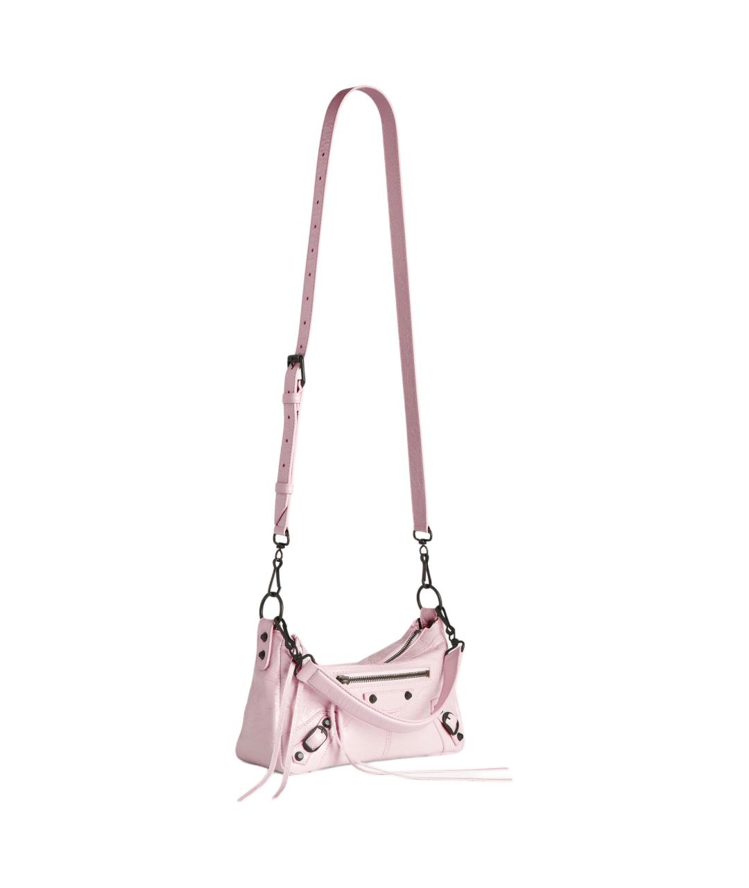 BALENCIAGA Розовая кожаная сумка через плечо, фото 3