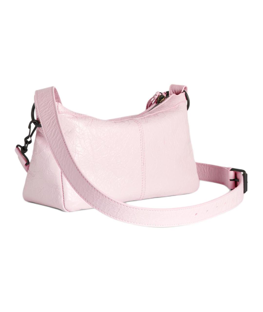 BALENCIAGA Розовая кожаная сумка через плечо, фото 4