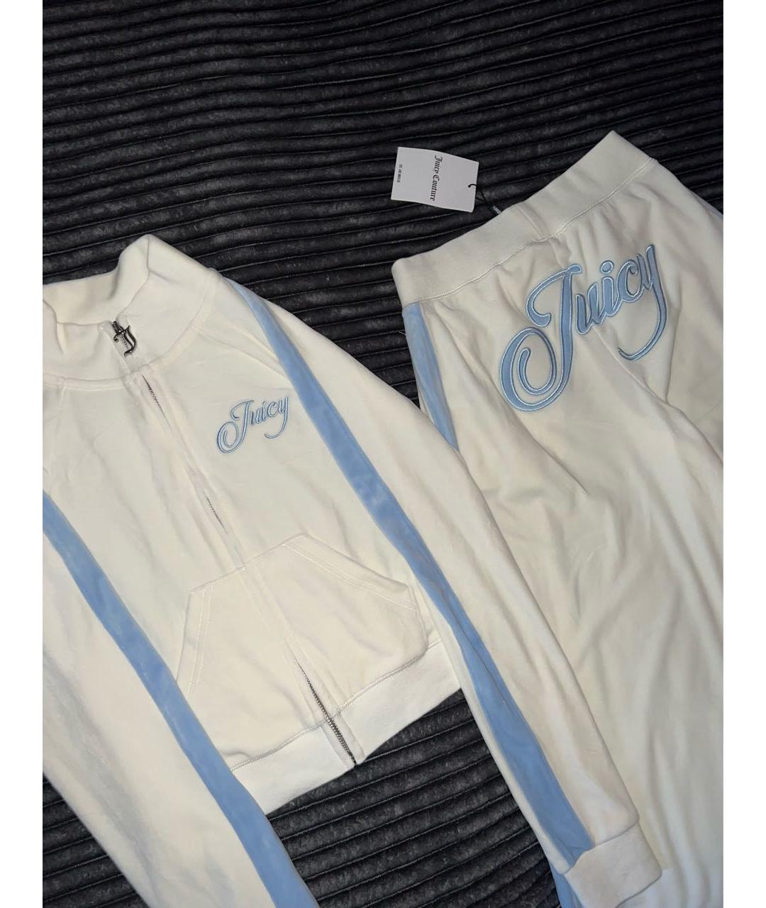 JUICY COUTURE Белый велюровый спортивные костюмы, фото 3