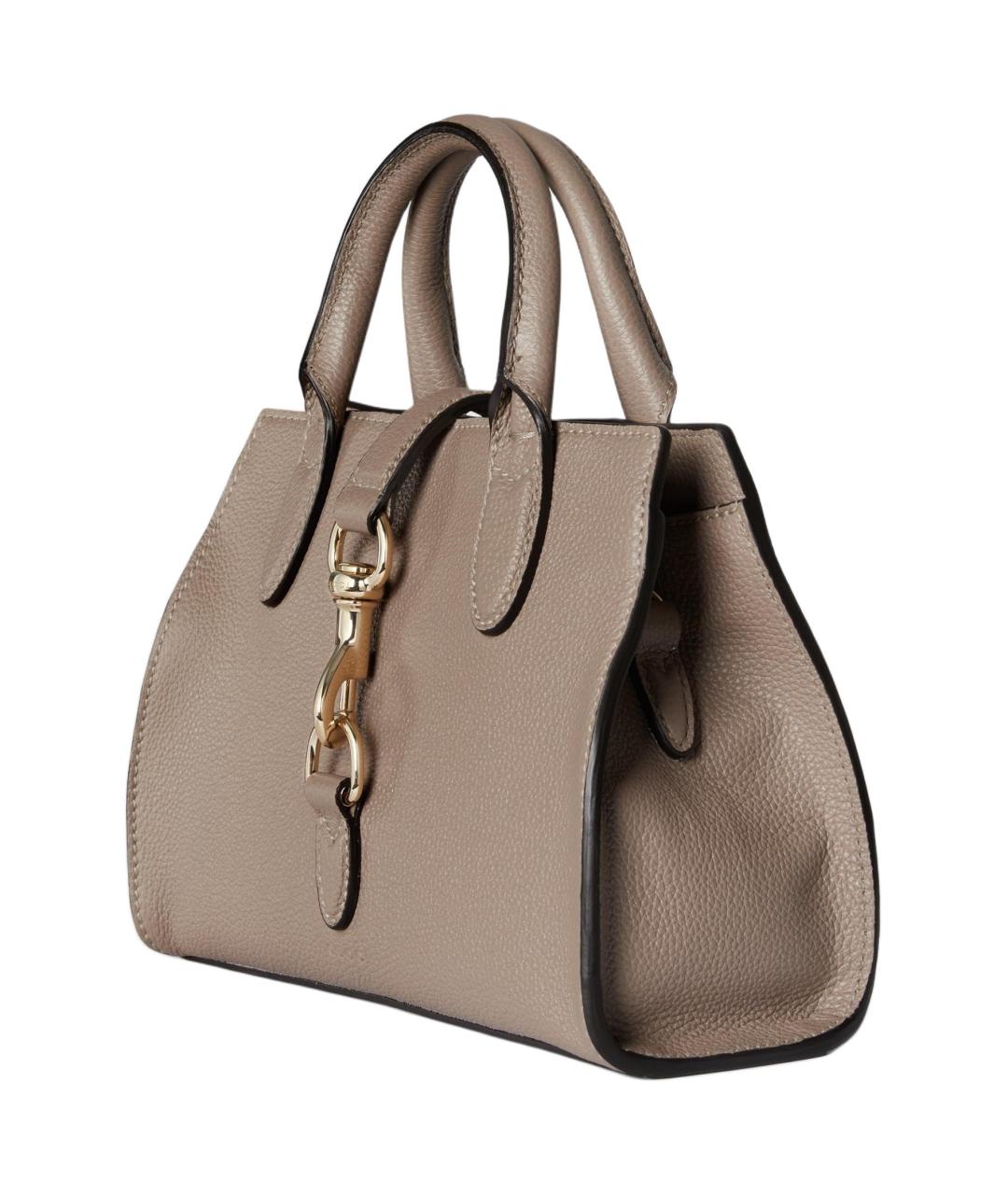 GUCCI Бежевая кожаная сумка тоут, фото 3