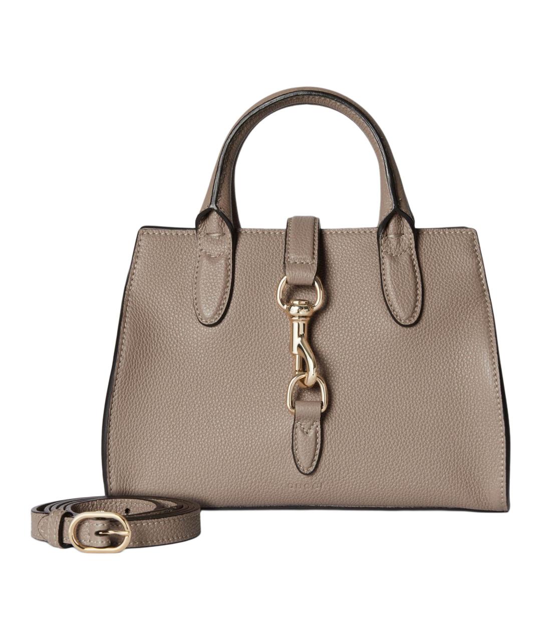 GUCCI Бежевая кожаная сумка тоут, фото 2