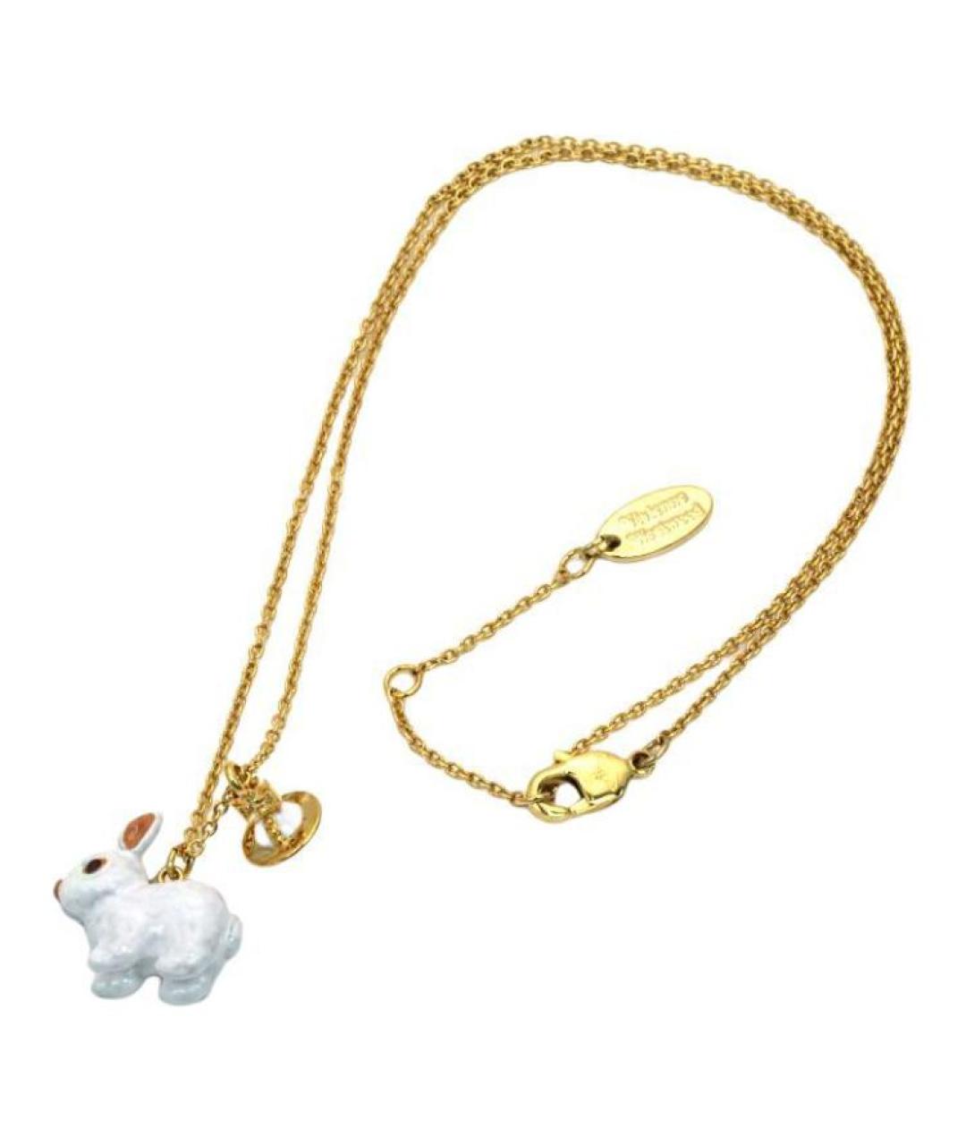 VIVIENNE WESTWOOD Золотая латунная цепочка/подвеска, фото 3