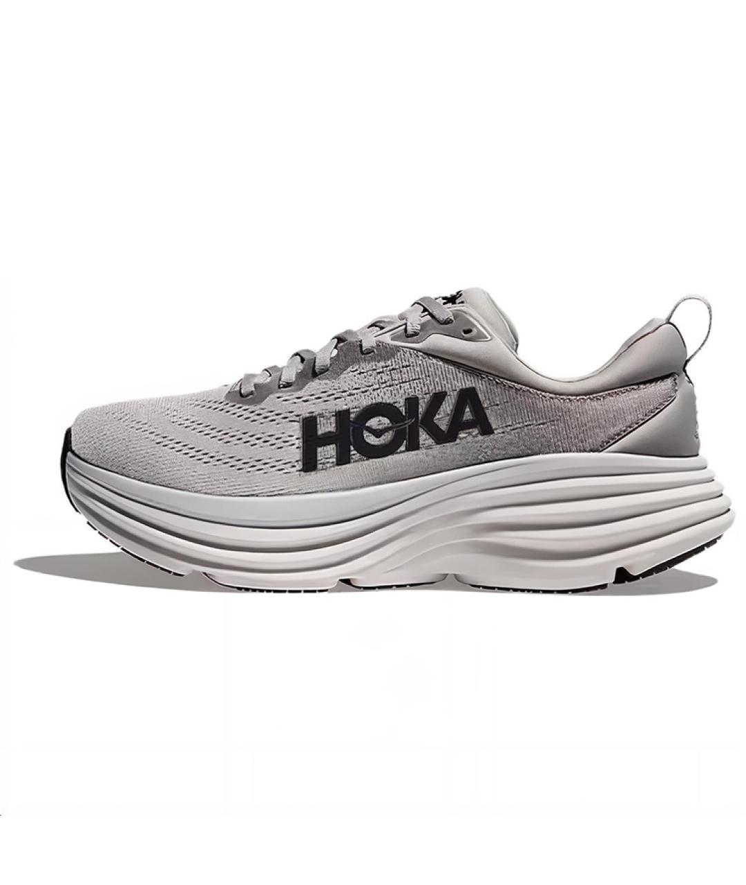HOKA Серые текстильные низкие кроссовки / кеды, фото 2