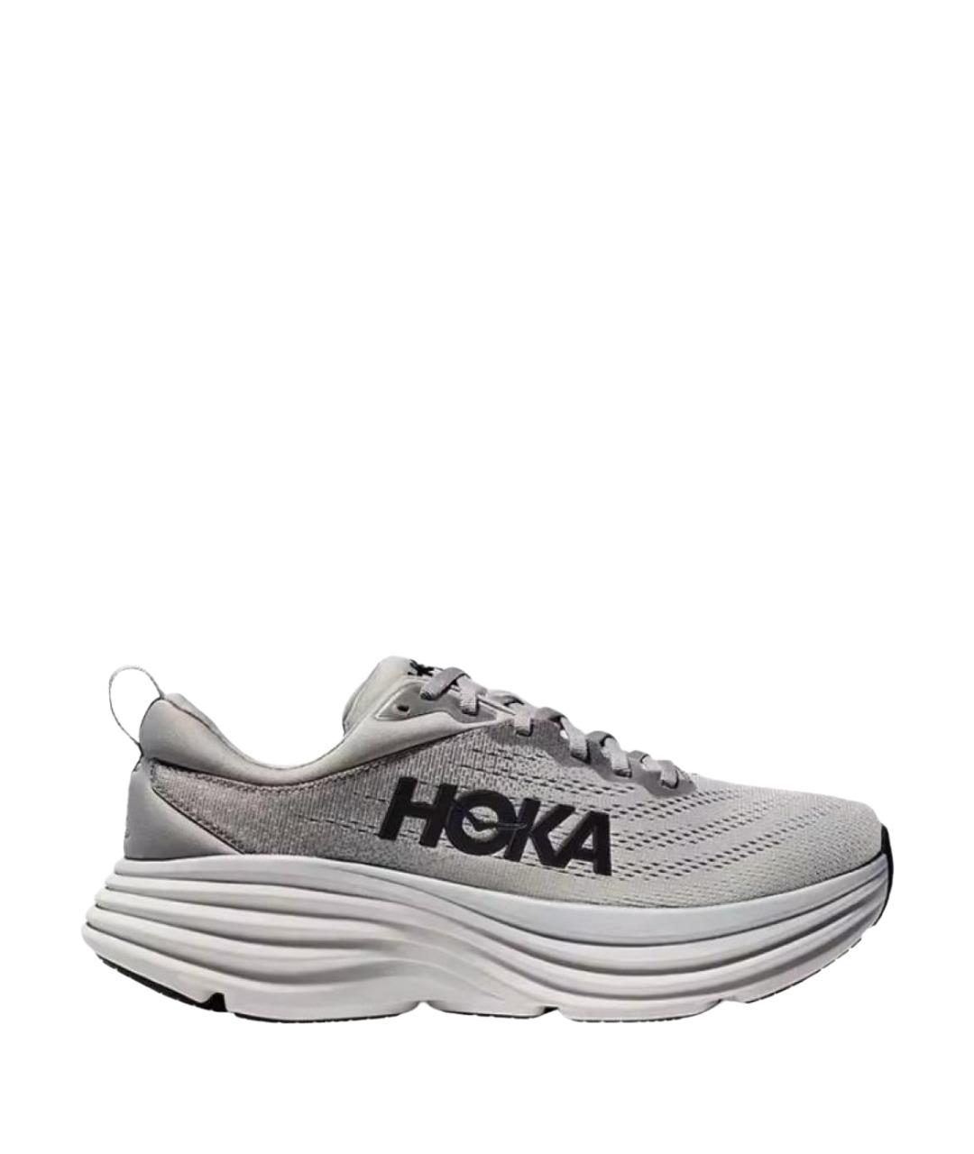 HOKA Серые текстильные низкие кроссовки / кеды, фото 1