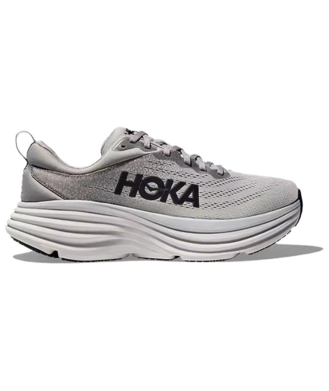 HOKA Серые текстильные низкие кроссовки / кеды, фото 6