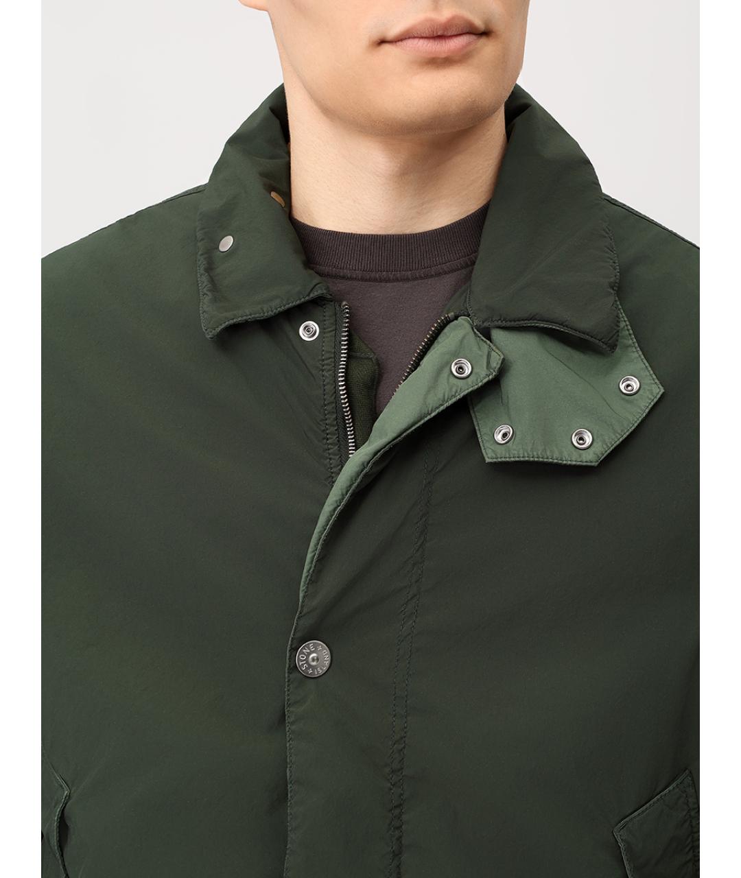 STONE ISLAND Зеленая полиамидовая куртка, фото 5