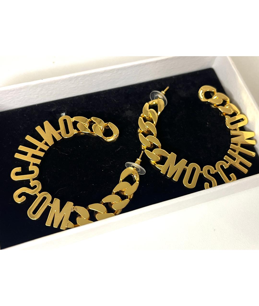 MOSCHINO Золотые позолоченные серьги, фото 2