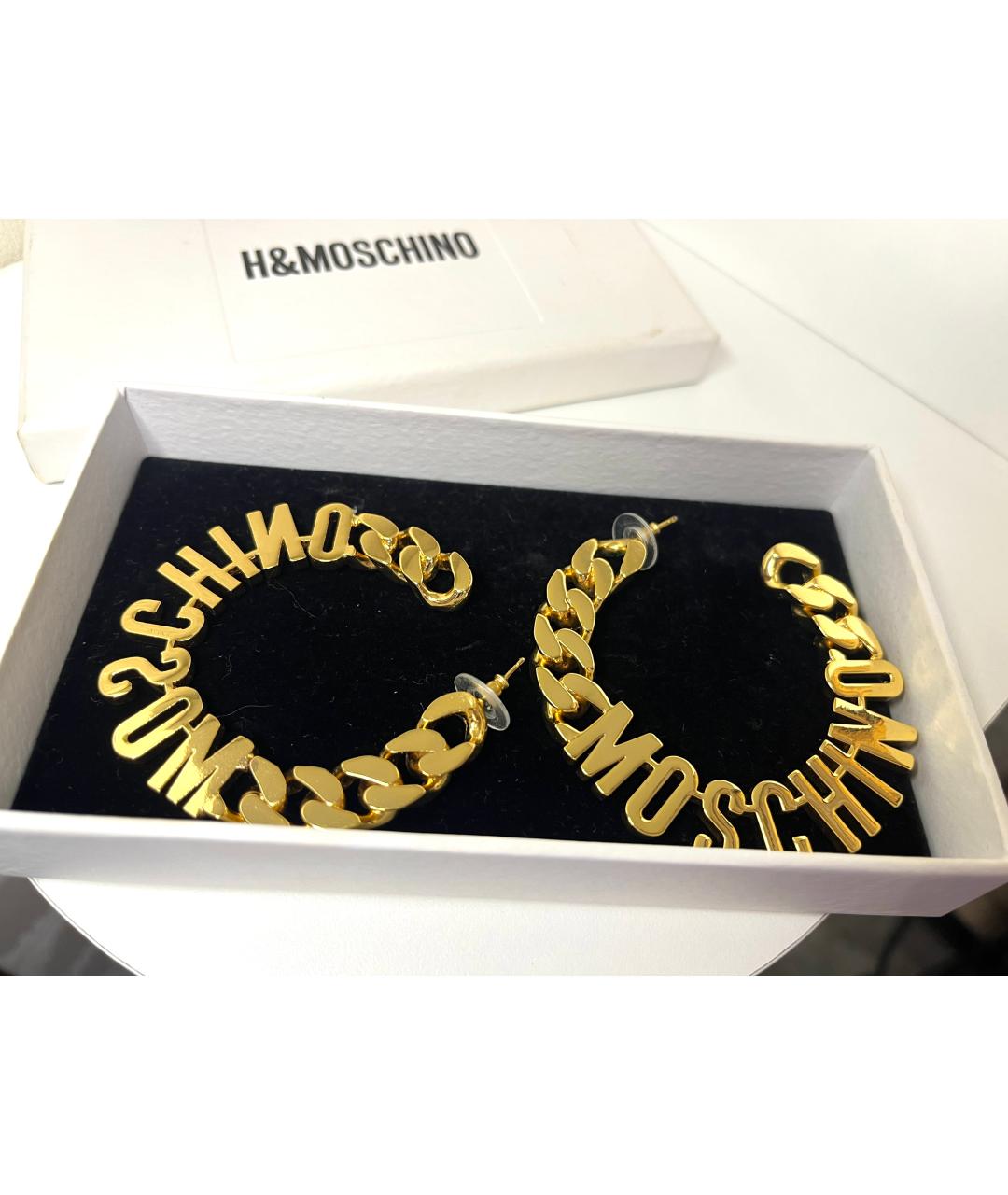 MOSCHINO Золотые позолоченные серьги, фото 3