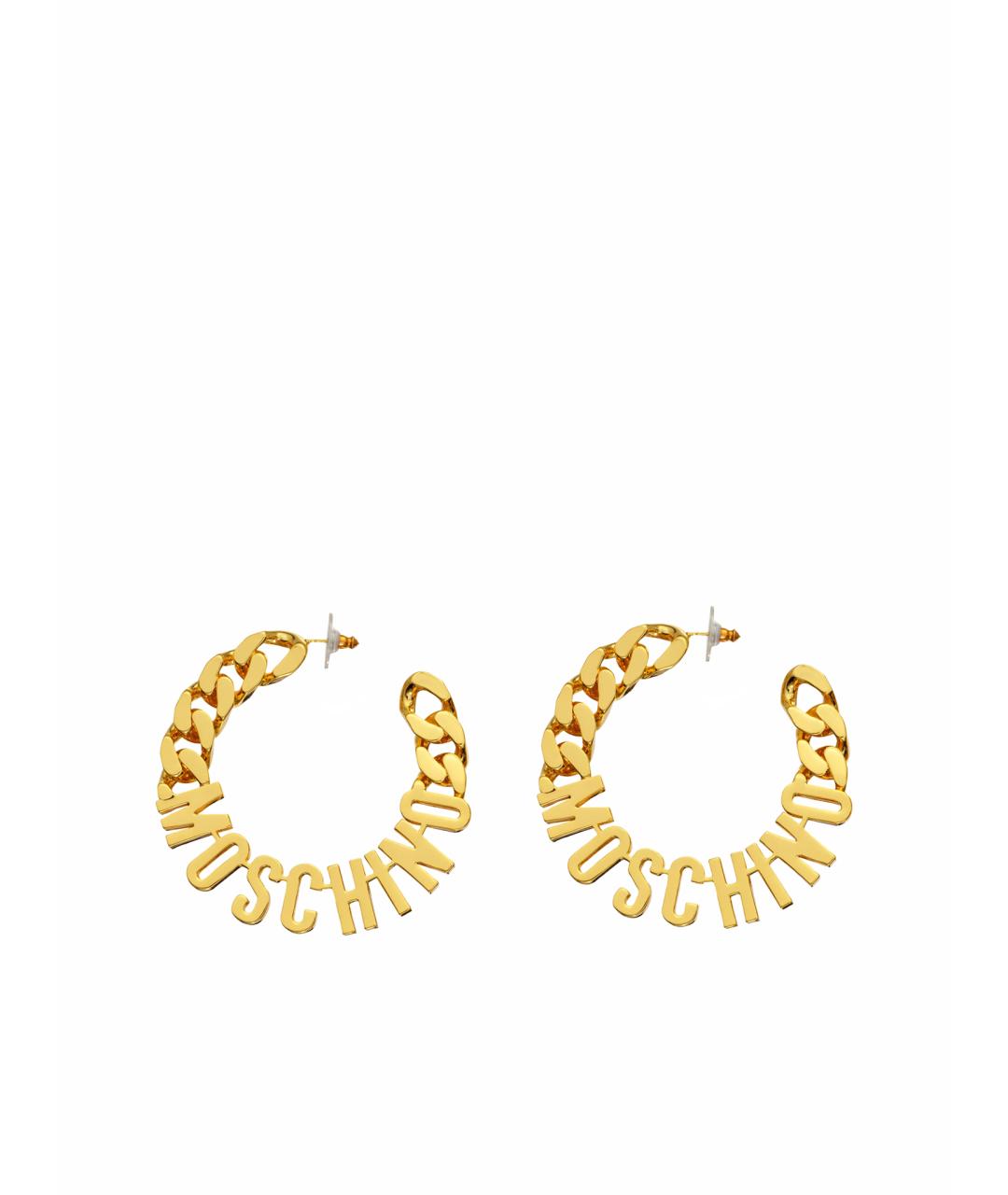 MOSCHINO Золотые позолоченные серьги, фото 1