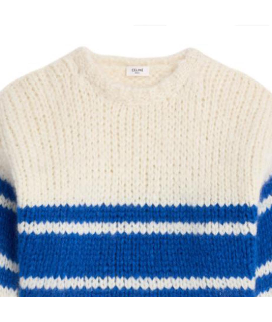 CELINE Синий шерстяной джемпер / свитер, фото 3