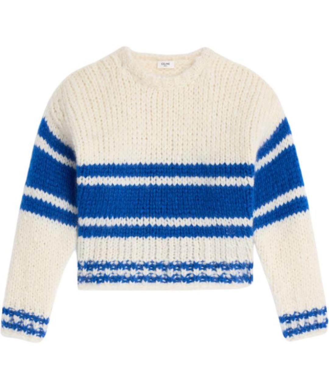 CELINE Синий шерстяной джемпер / свитер, фото 1
