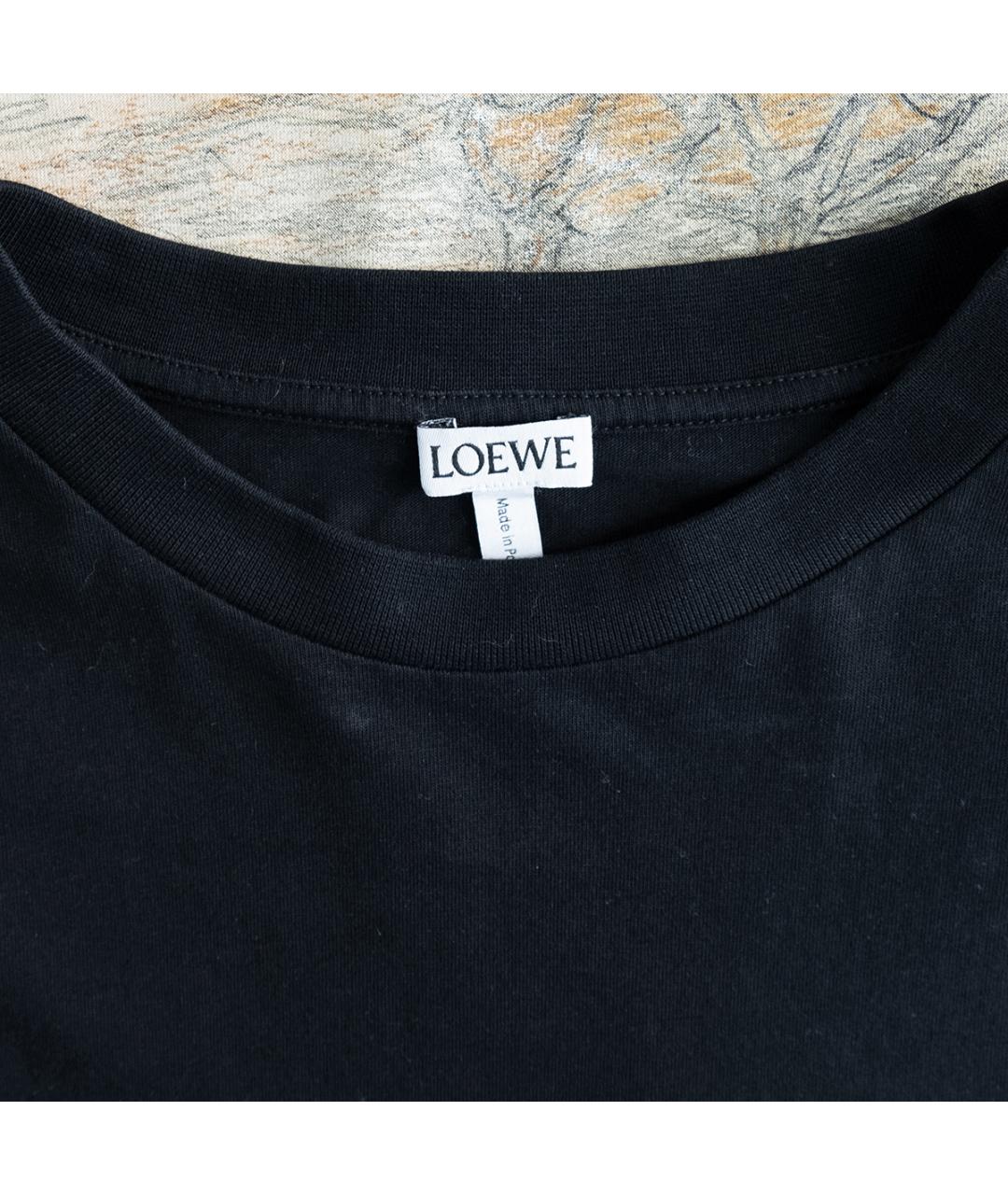 LOEWE Черная хлопковая футболка, фото 3