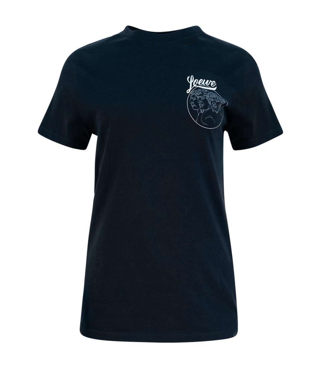 LOEWE Черная хлопковая футболка, фото 1