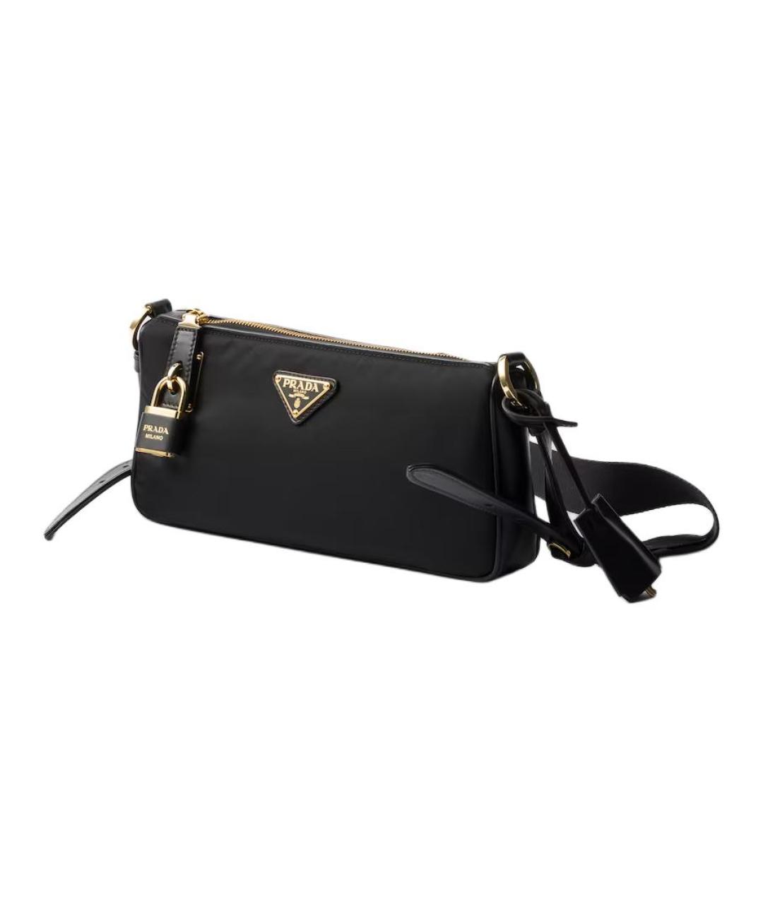 PRADA Черная тканевая сумка через плечо, фото 2