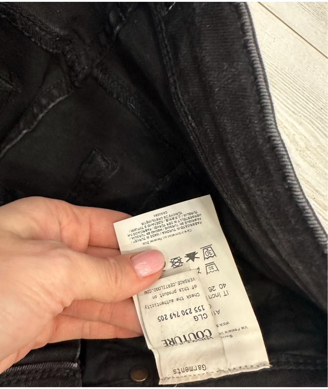 VERSACE JEANS COUTURE Черные джинсы слим, фото 3