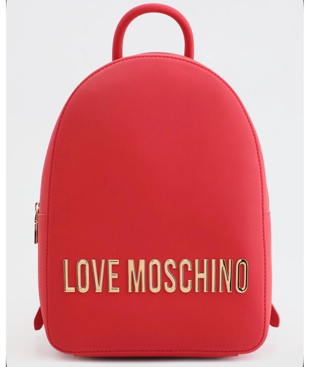 MOSCHINO Красный рюкзак из искусственной кожи, фото 5
