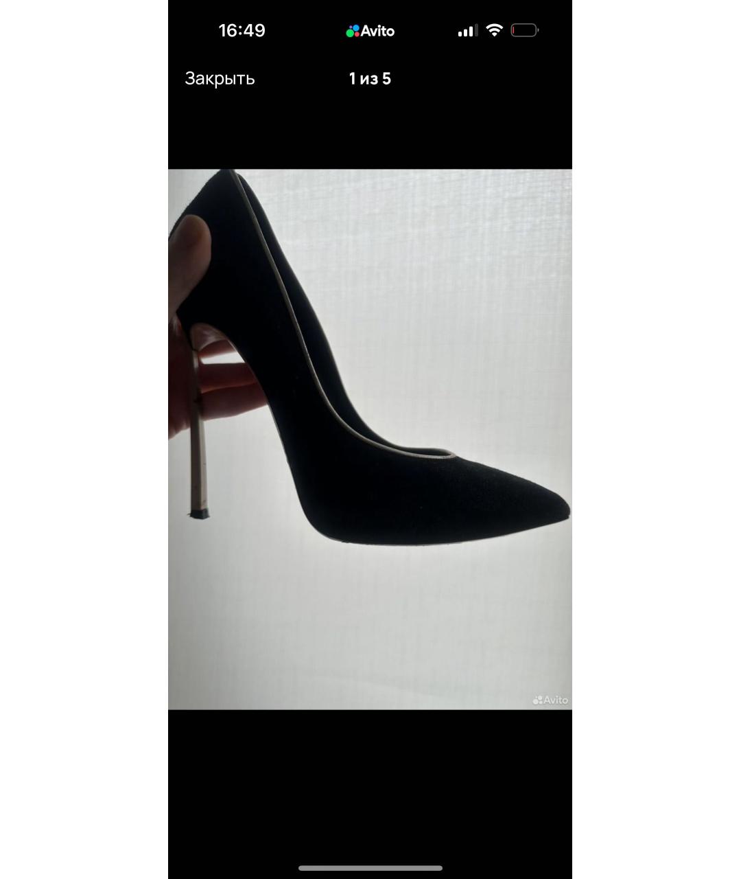 CASADEI Черные замшевые туфли, фото 5