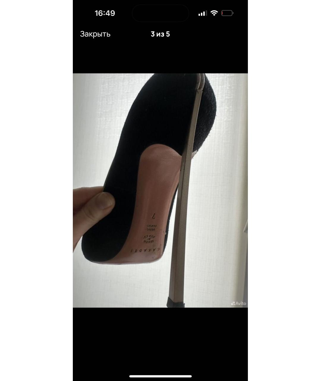 CASADEI Черные замшевые туфли, фото 4