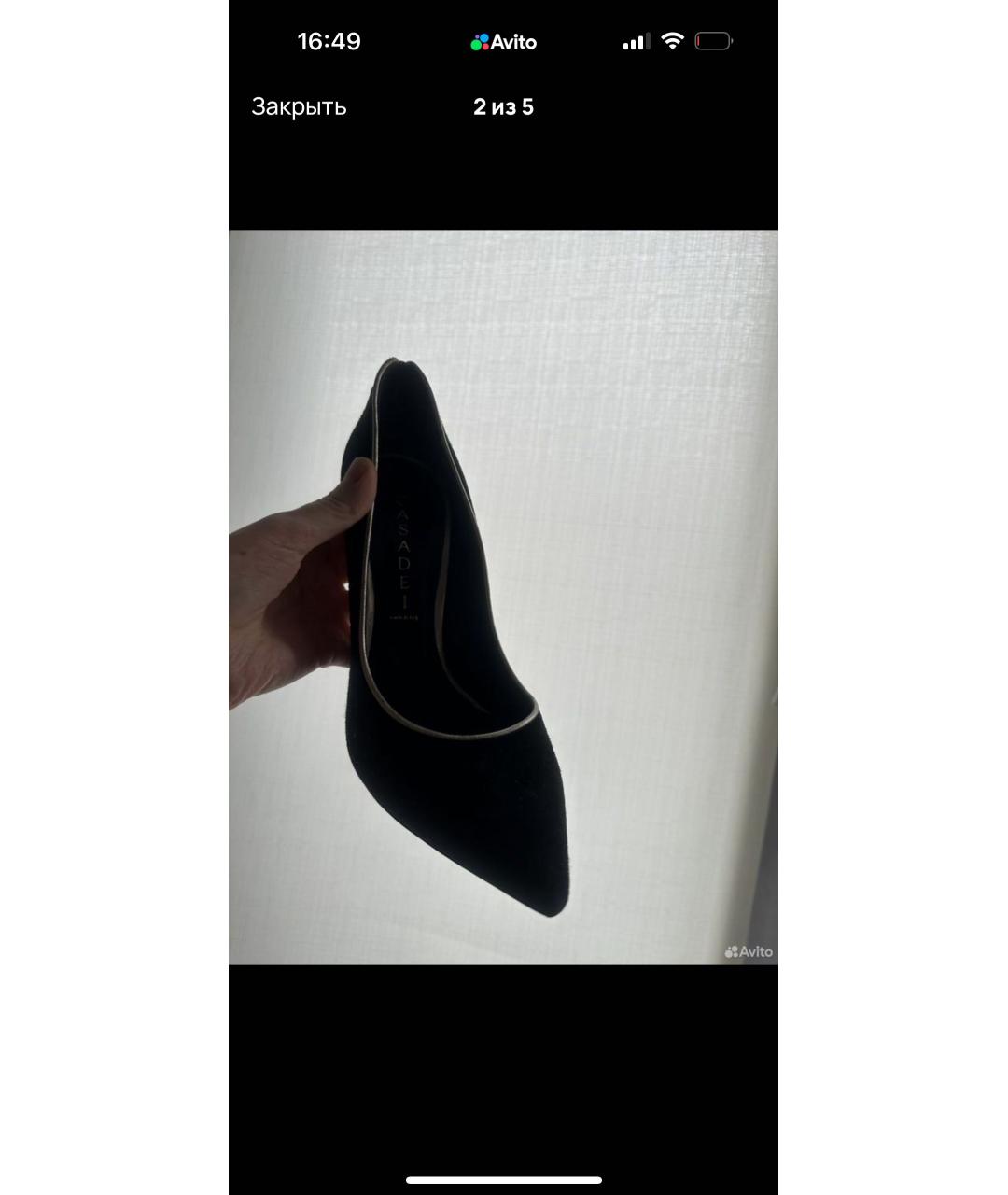 CASADEI Черные замшевые туфли, фото 2