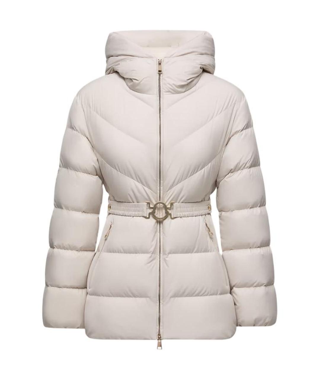 MONCLER Белый пуховик, фото 1
