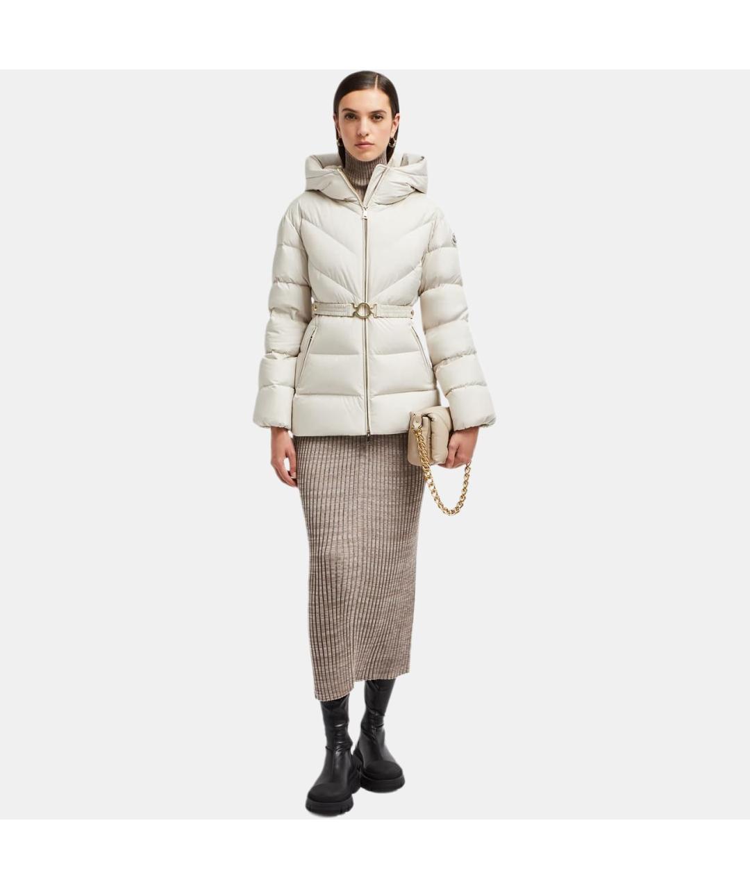 MONCLER Белый пуховик, фото 3