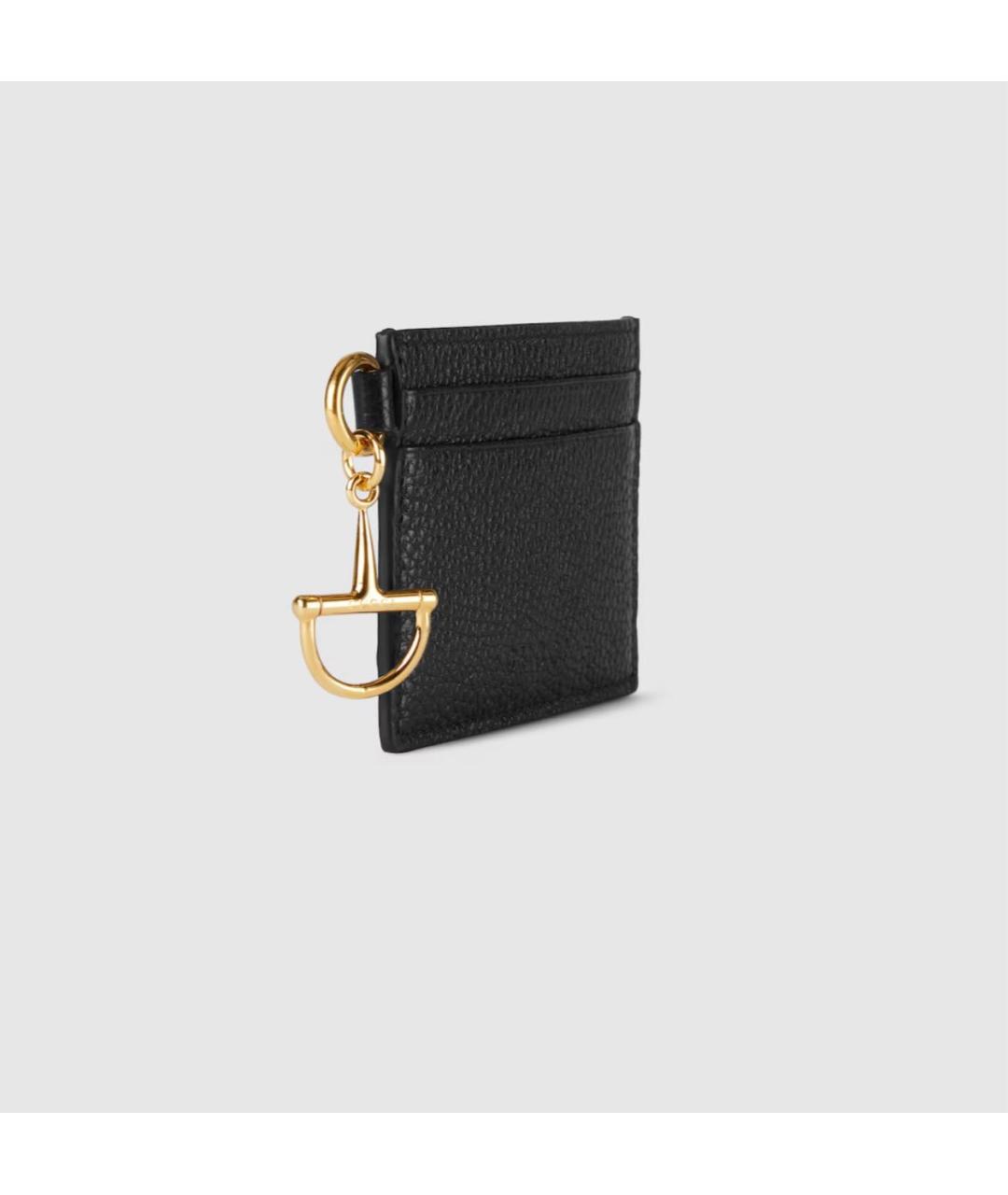 GUCCI Черный кожаный кардхолдер, фото 3