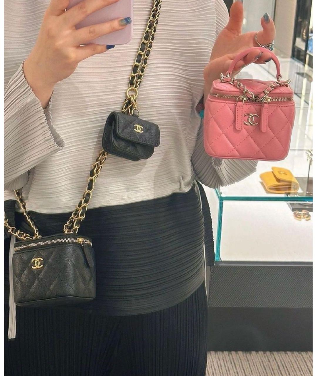 CHANEL Черная кожаная сумка через плечо, фото 7