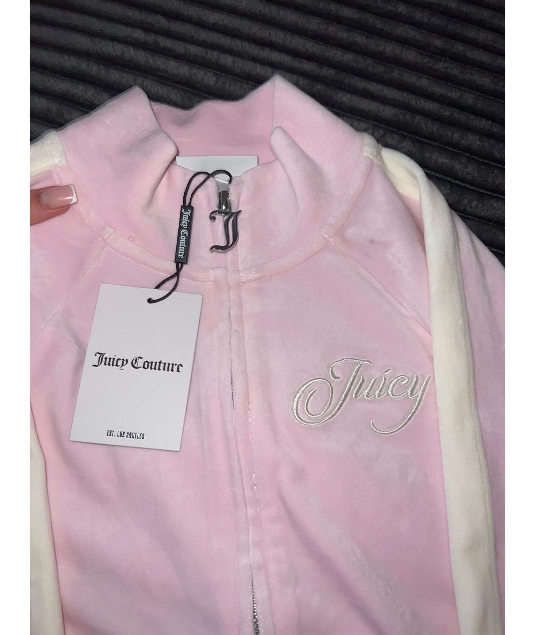JUICY COUTURE Розовый велюровый спортивные костюмы, фото 5