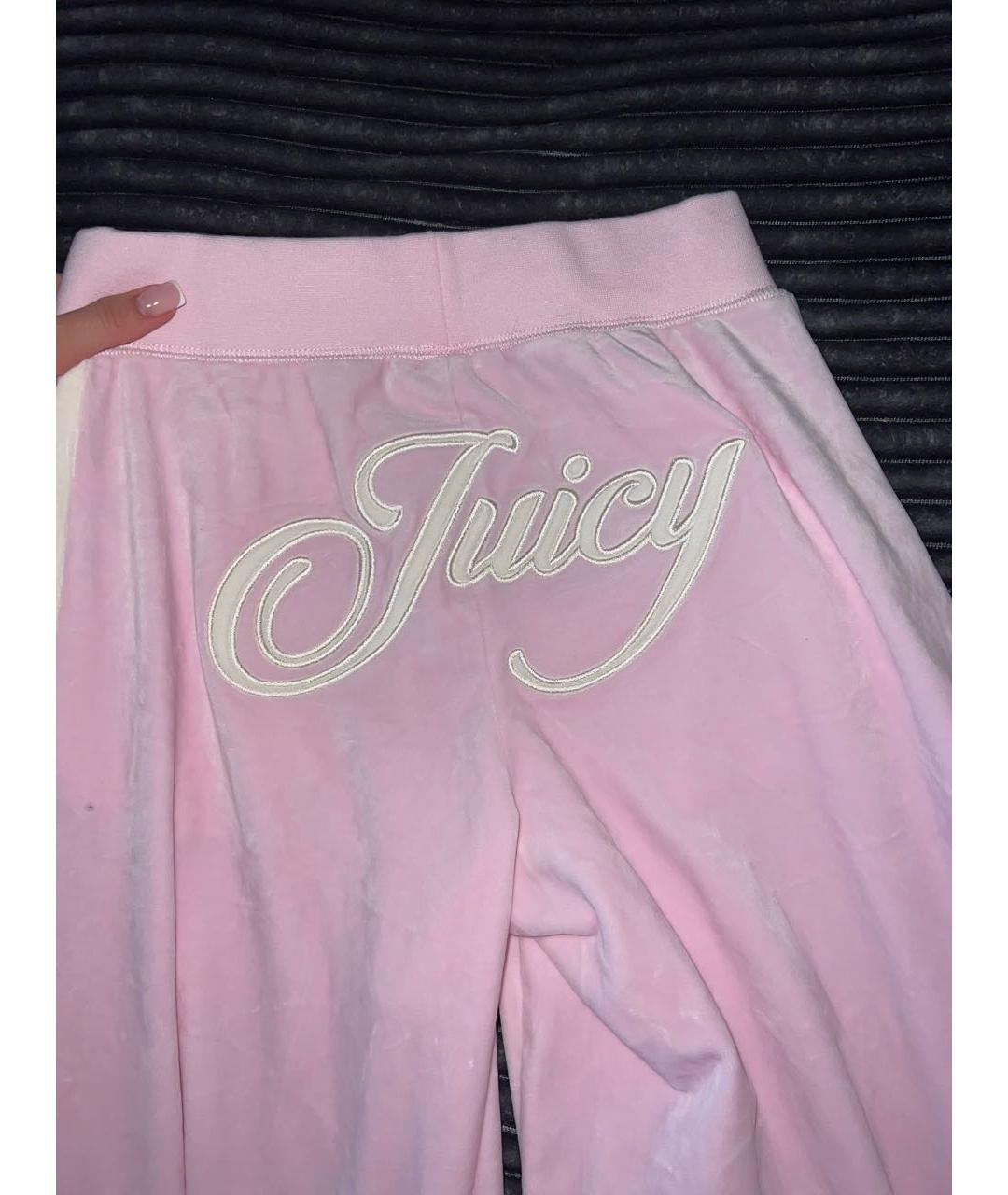 JUICY COUTURE Розовый велюровый спортивные костюмы, фото 7