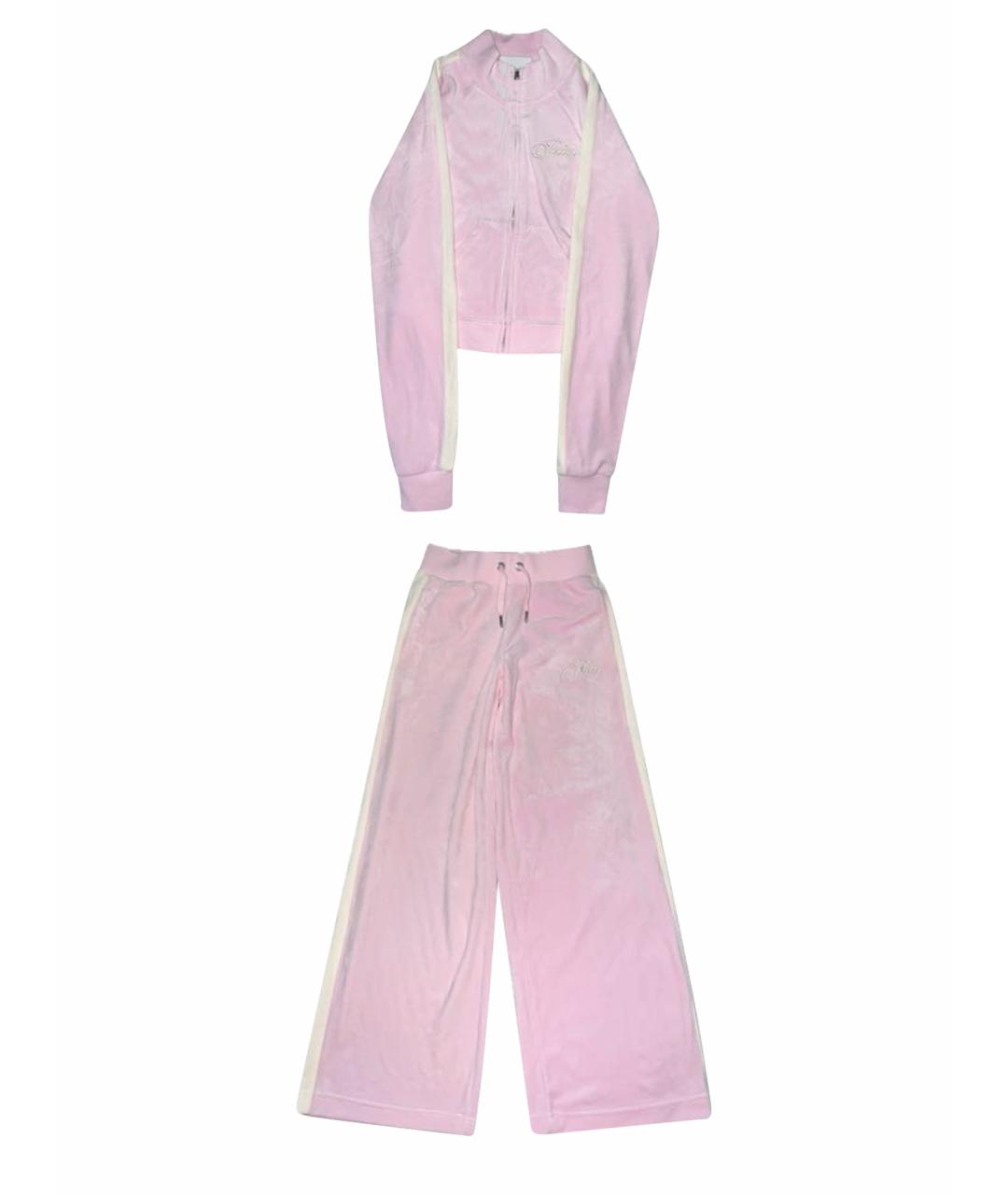 JUICY COUTURE Розовый велюровый спортивные костюмы, фото 1