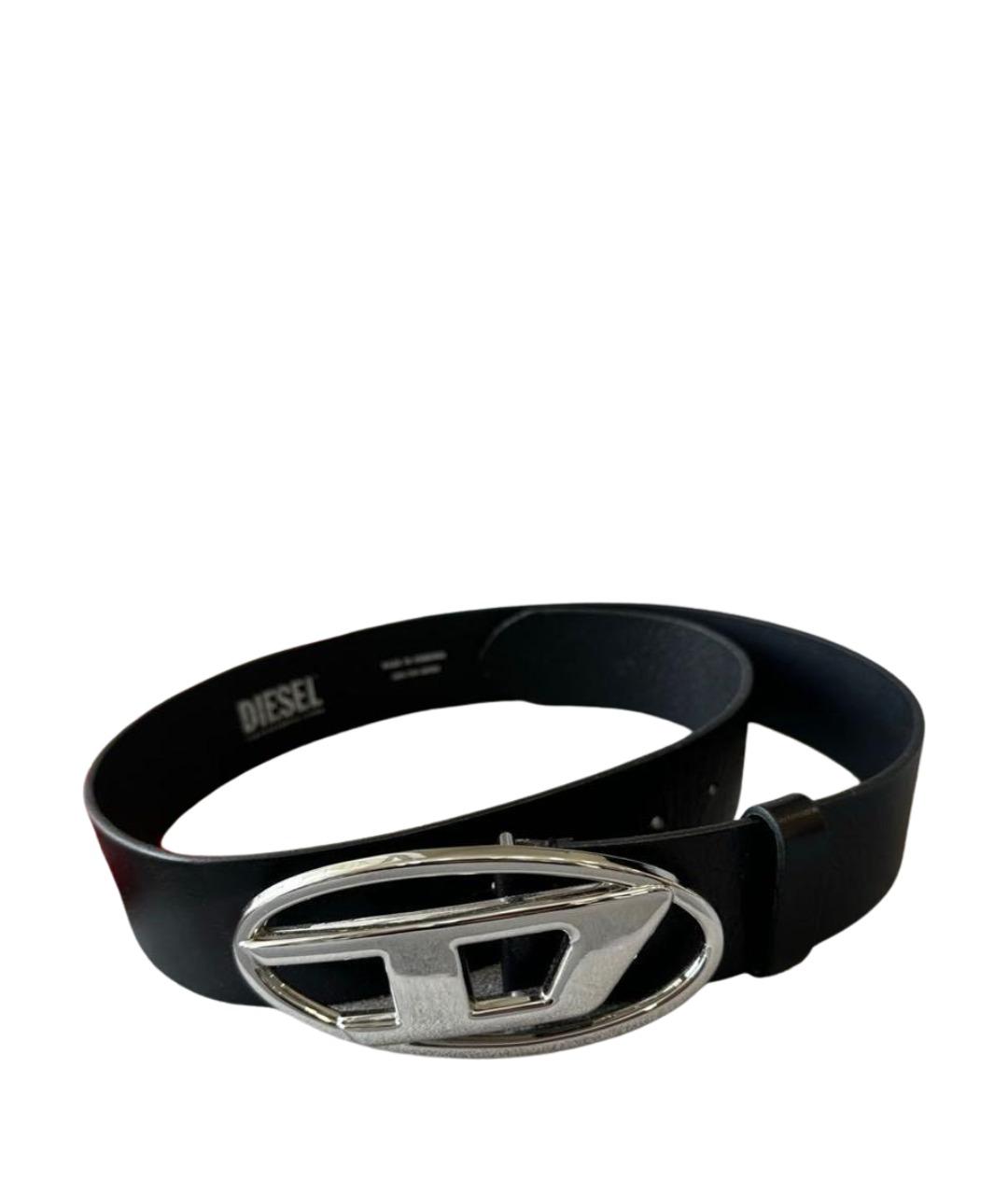 DIESEL Черный кожаный ремень, фото 1