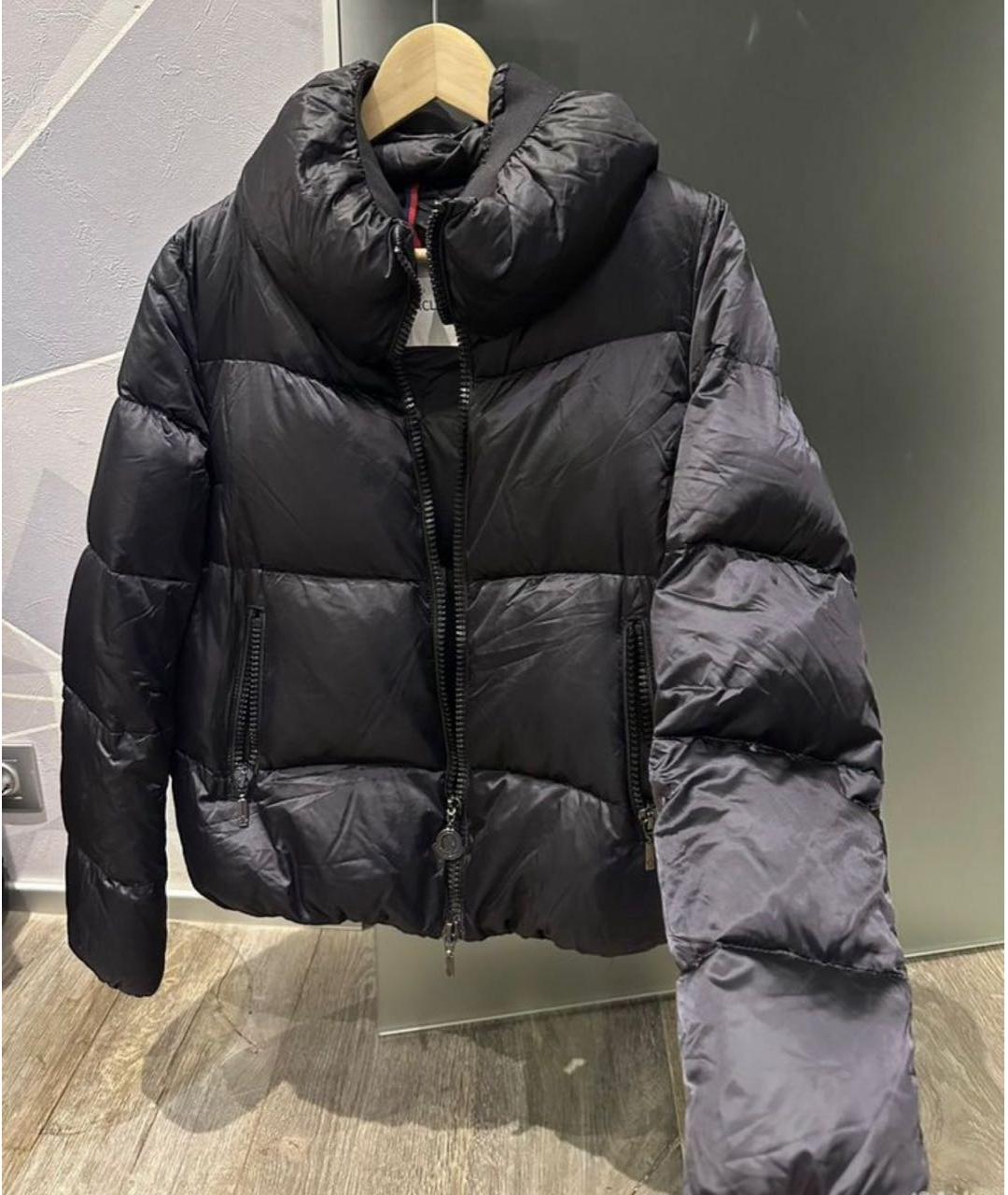 MONCLER Черный пуховик, фото 2