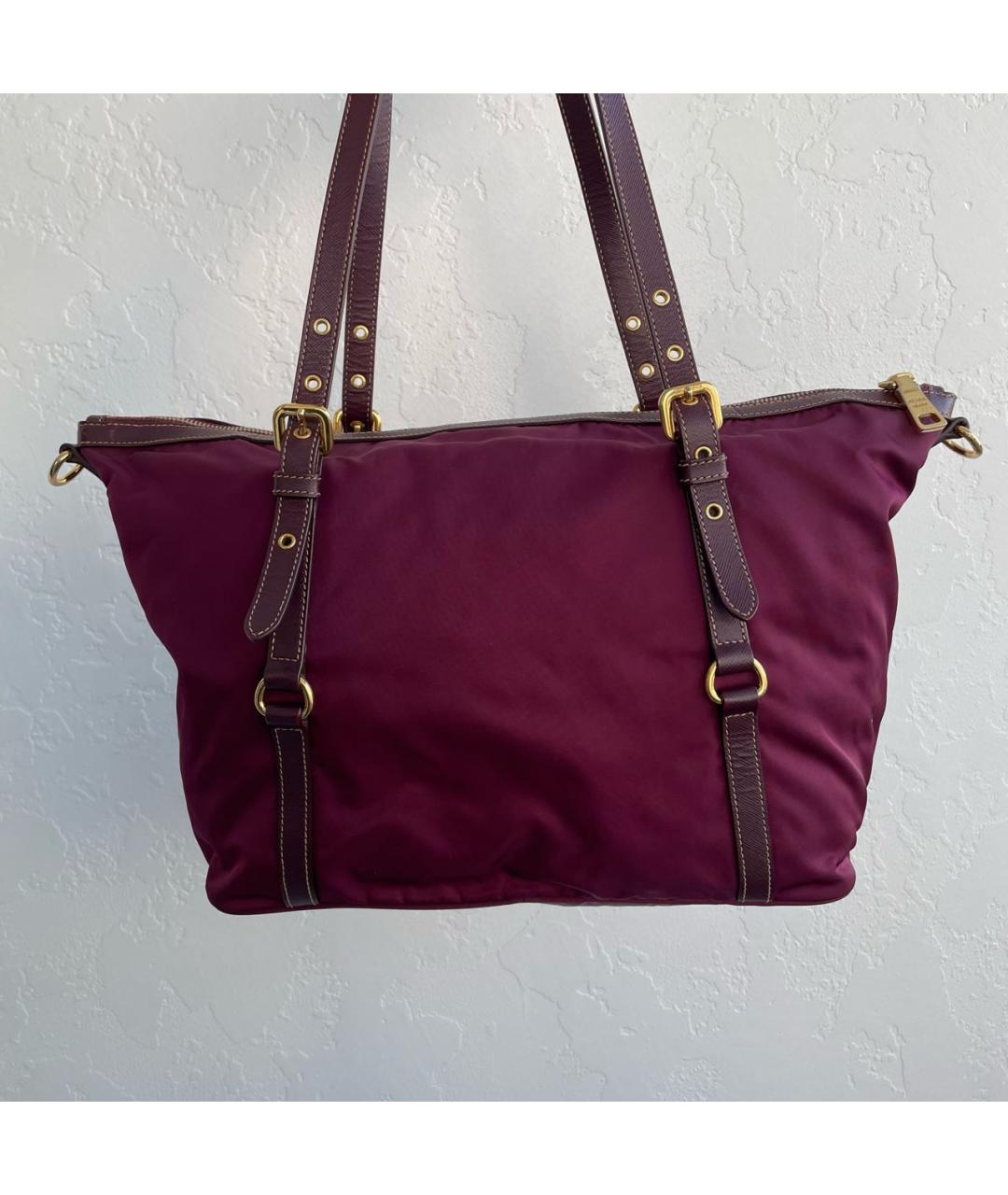 PRADA Бордовая сумка тоут, фото 3