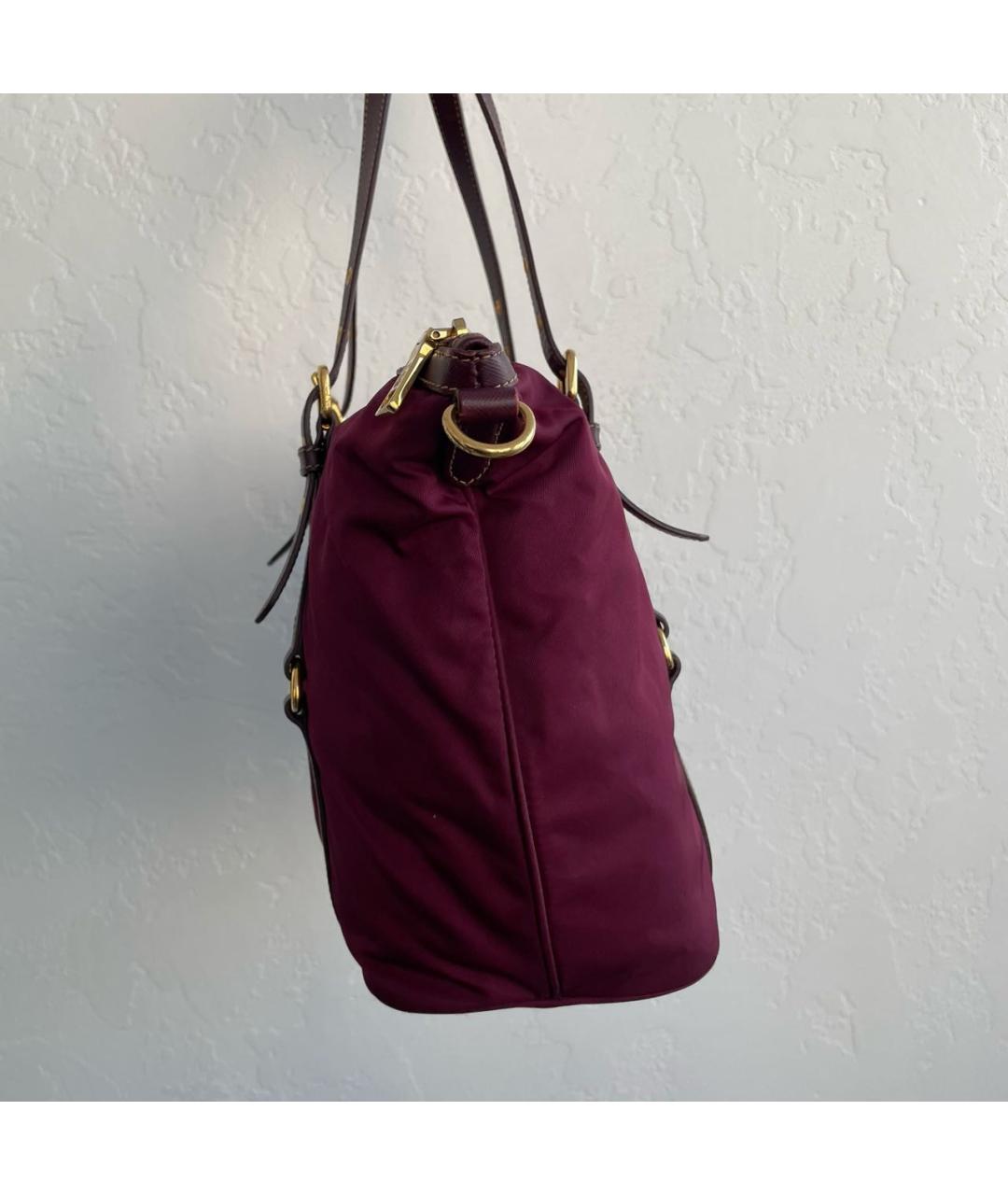 PRADA Бордовая сумка тоут, фото 4