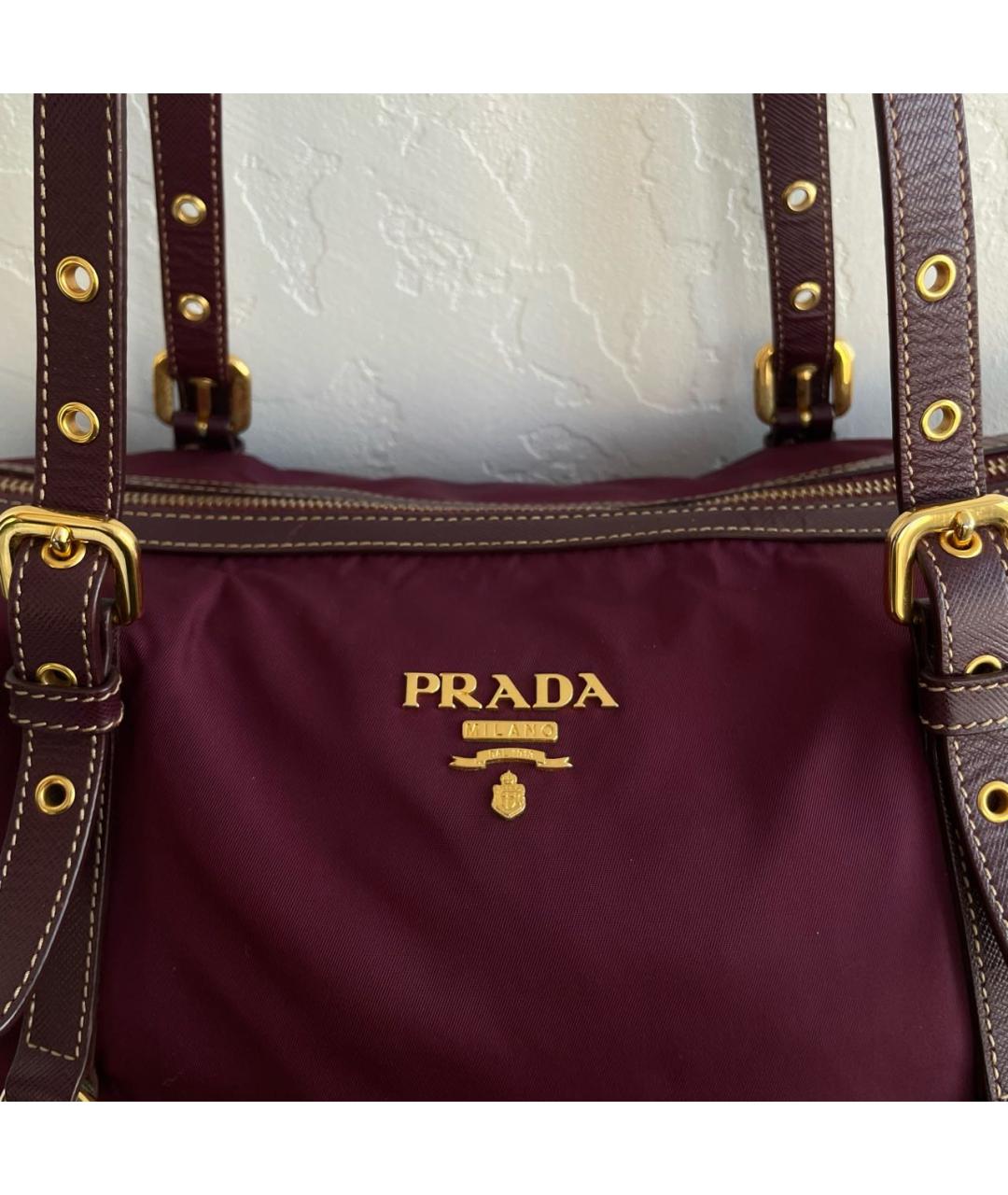 PRADA Бордовая сумка тоут, фото 8