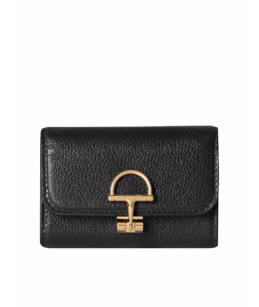 GUCCI Черный кожаный кошелек, фото 1