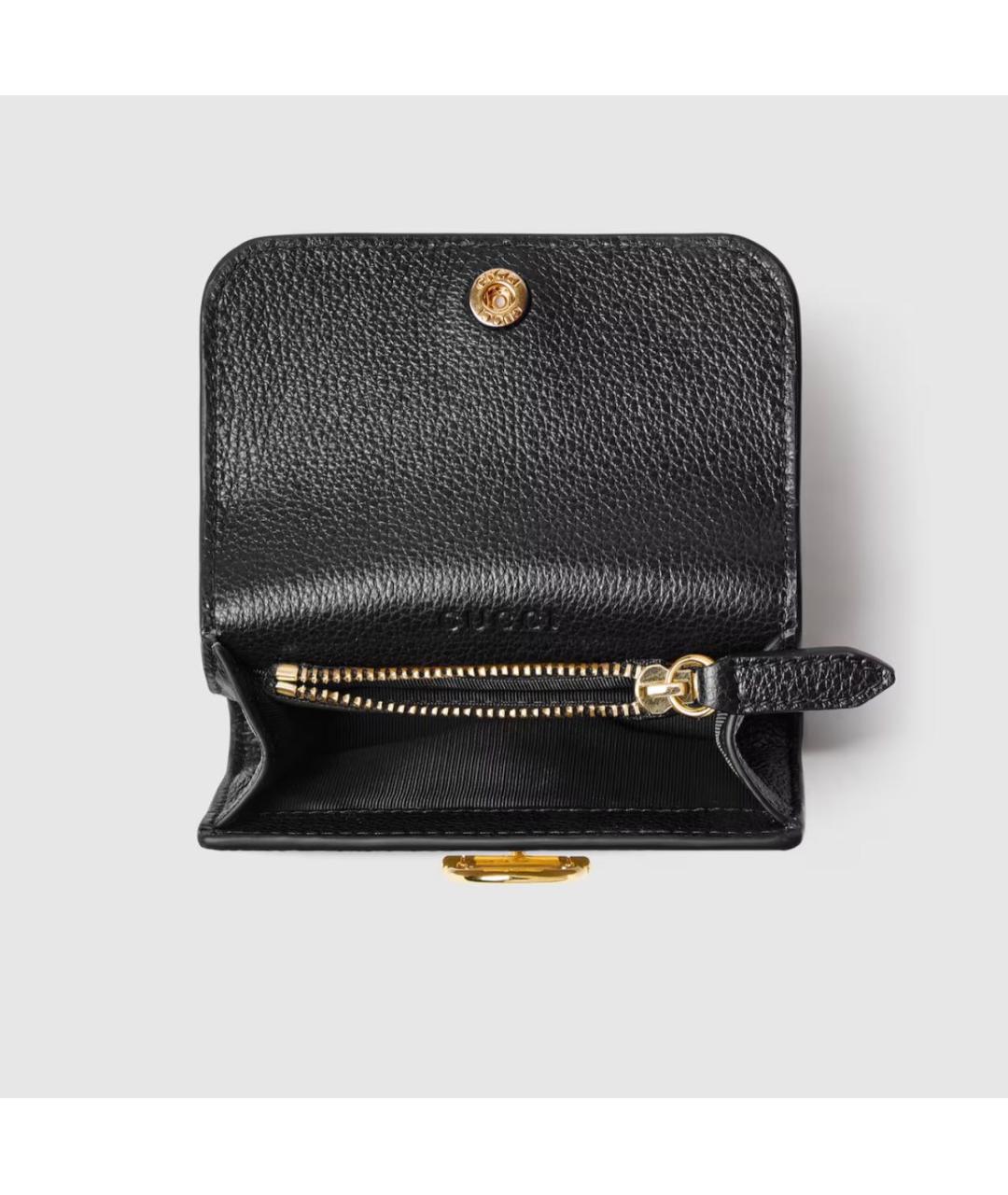 GUCCI Черный кожаный кошелек, фото 2