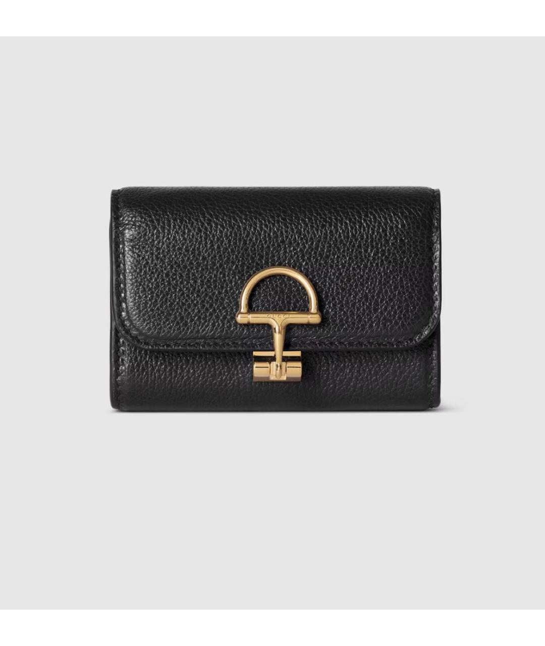 GUCCI Черный кожаный кошелек, фото 5