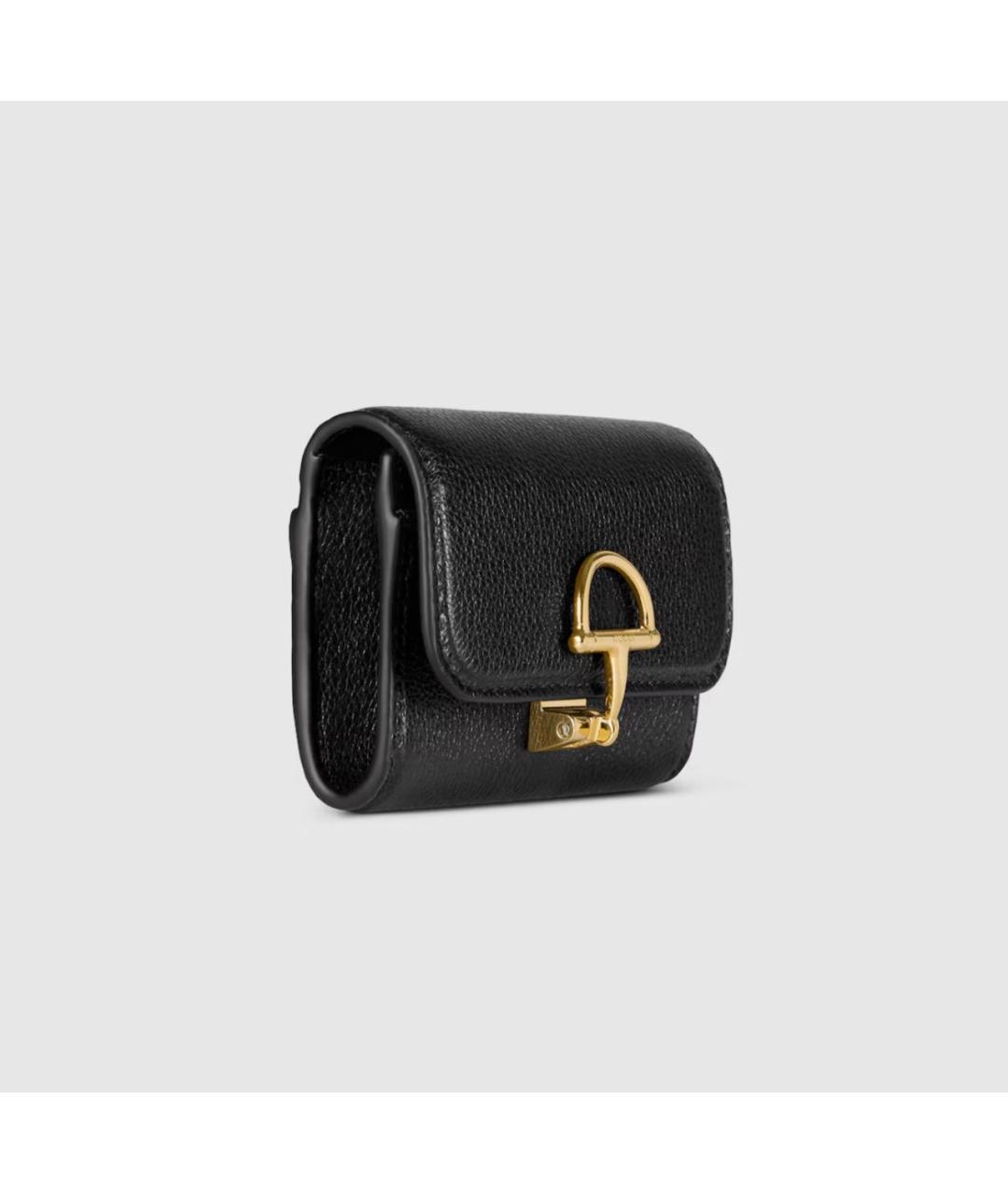 GUCCI Черный кожаный кошелек, фото 3
