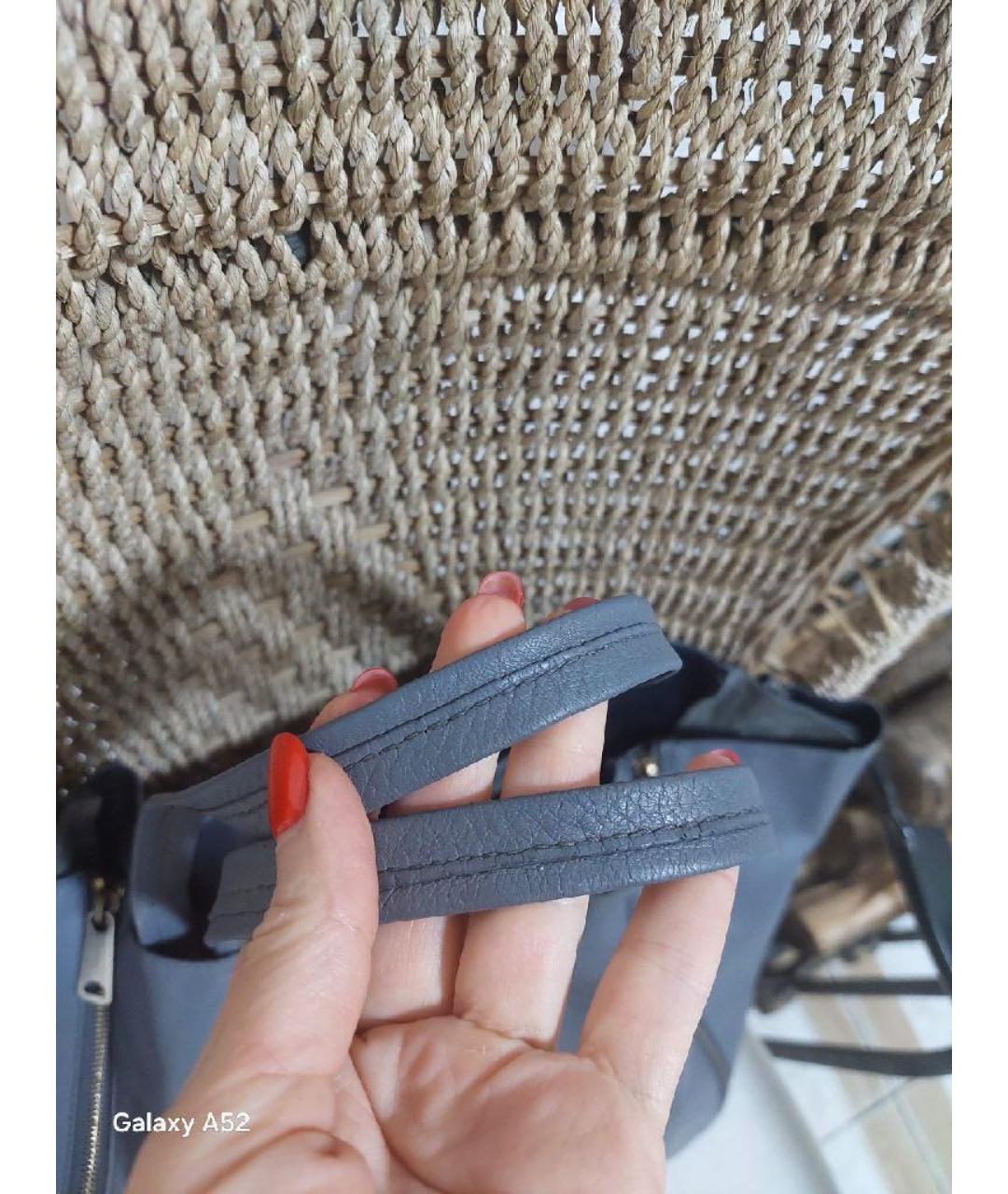 CELINE Серая кожаная сумка через плечо, фото 4