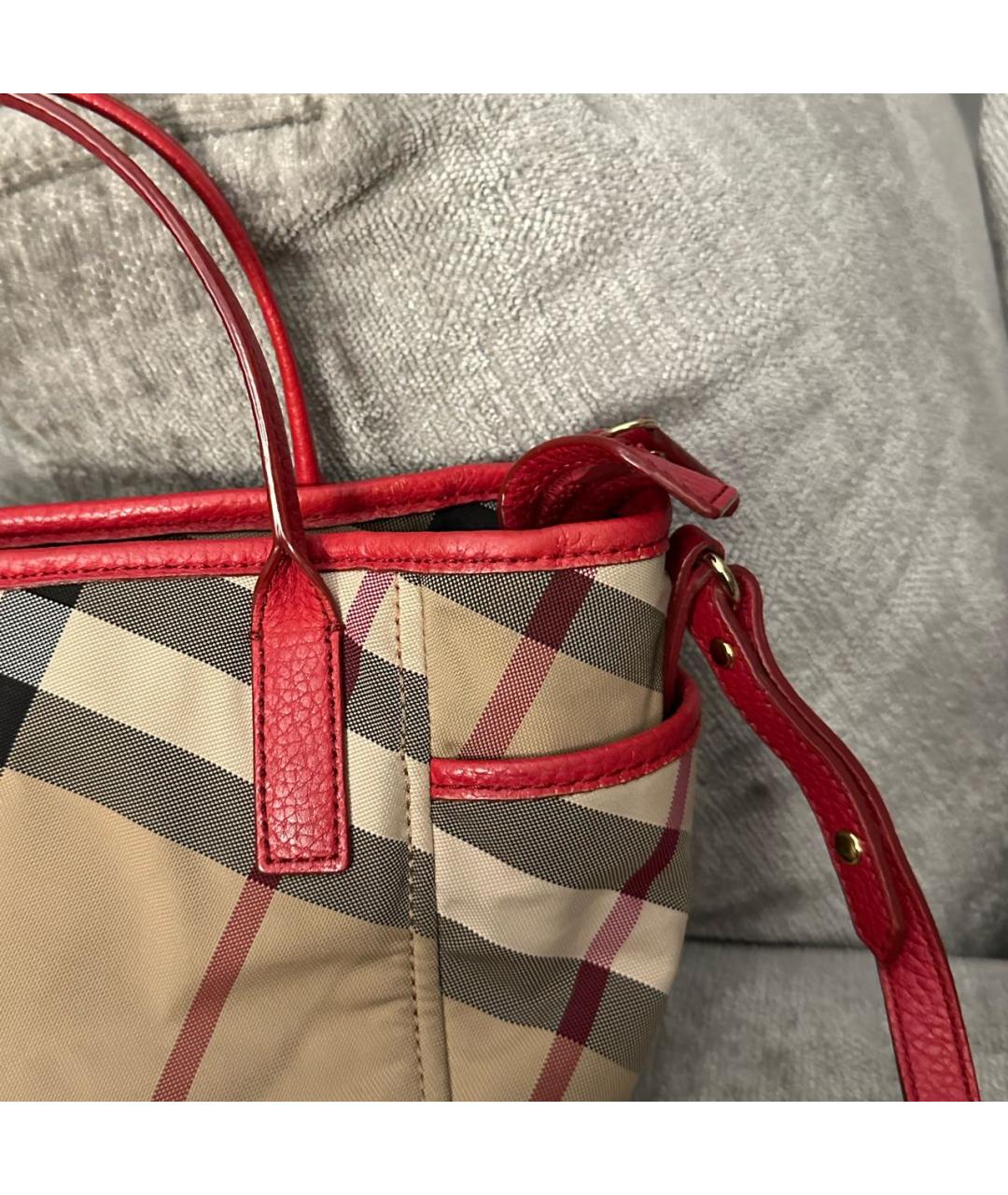 BURBERRY Бежевая сумка с короткими ручками, фото 7