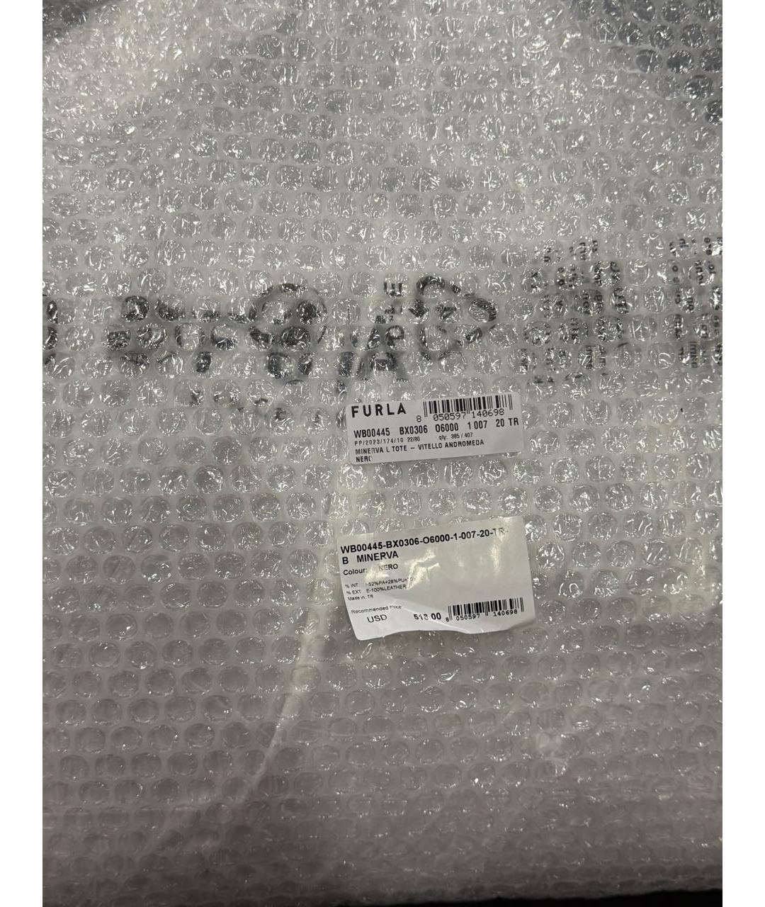 FURLA Черная кожаная сумка через плечо, фото 8